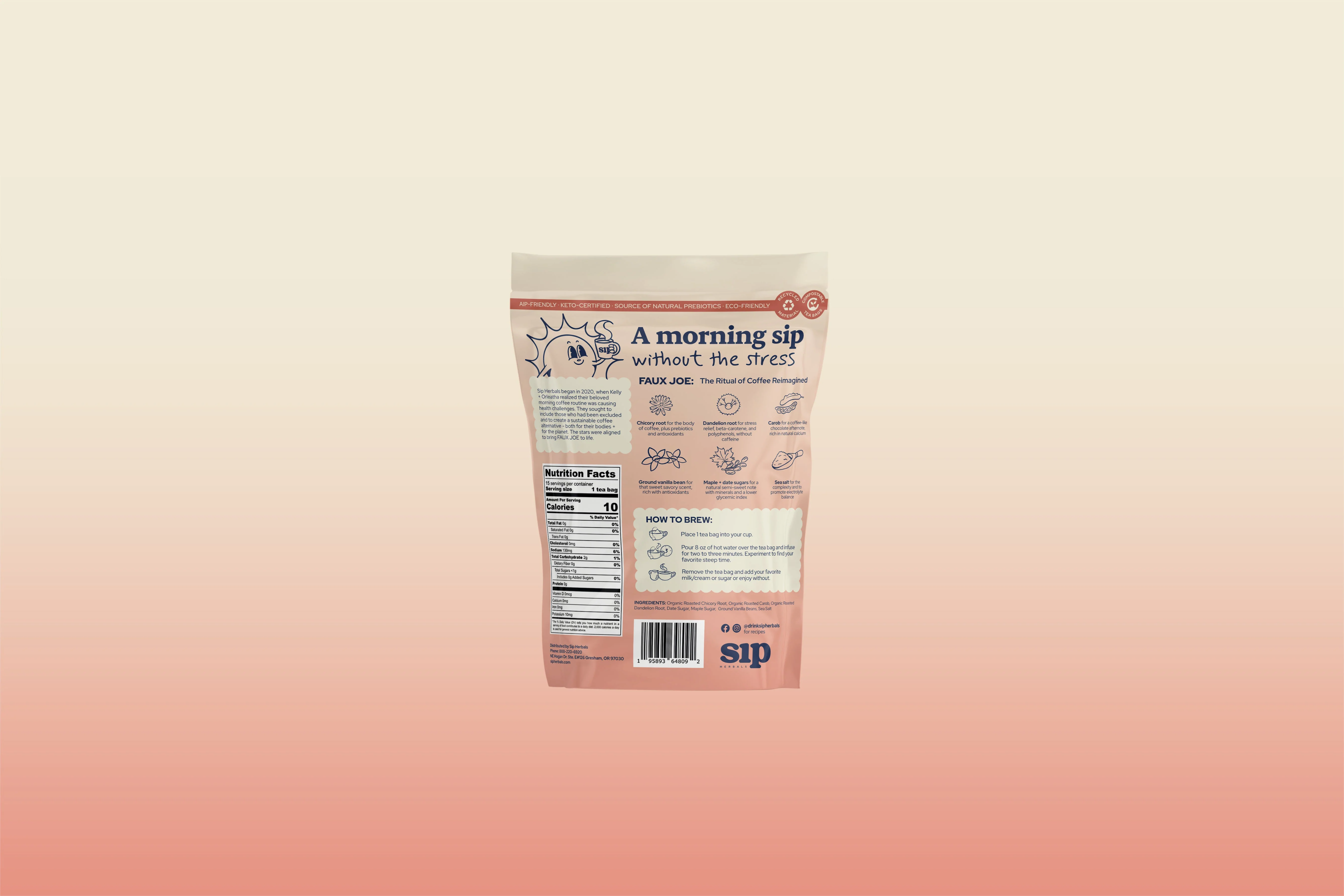 Salted Maple Blondie Coffee Alternative Tea Bags (15 ct) - Image 3
