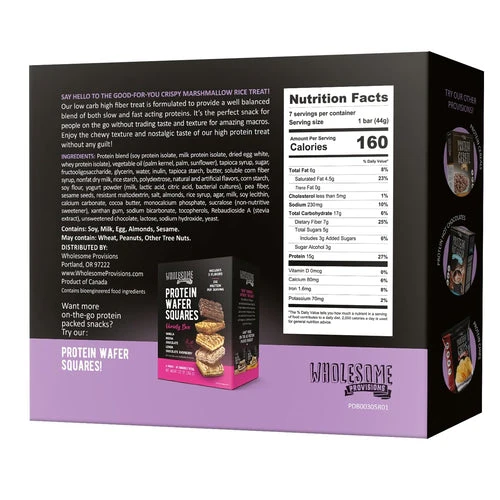 Salted Toffee Protein Rice Crispy Treats - 15g Protein, Low Carb 4g Net, High Fiber, Soft & Chewy - Image 2