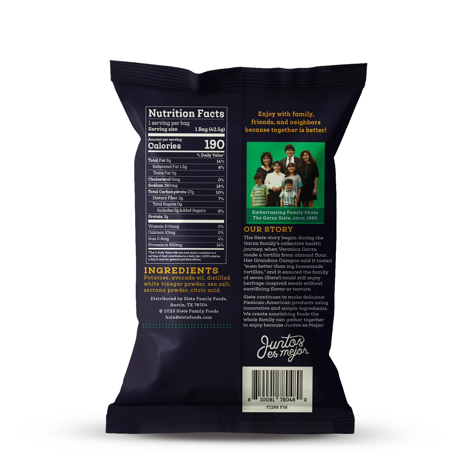 Sea Salt & Vinegar Kettle Cooked Potato Chips with a Hint of Serrano 1.5 oz - 24 bags - Image 2