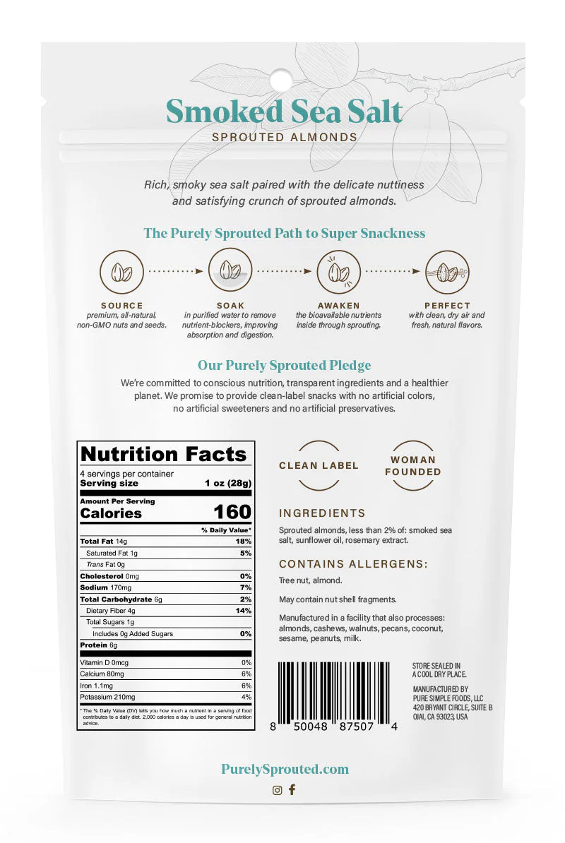 Smoked Sea Salt Sprouted Almonds - Image 2