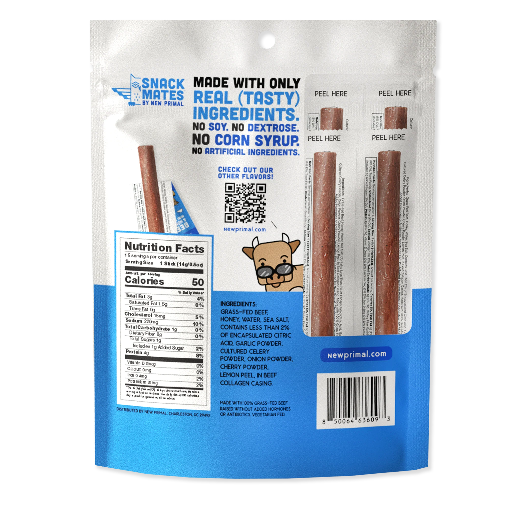 Snack Mates Beef & Honey Mini Meat Sticks Value Pack (15 Mini-Sticks) - Image 5
