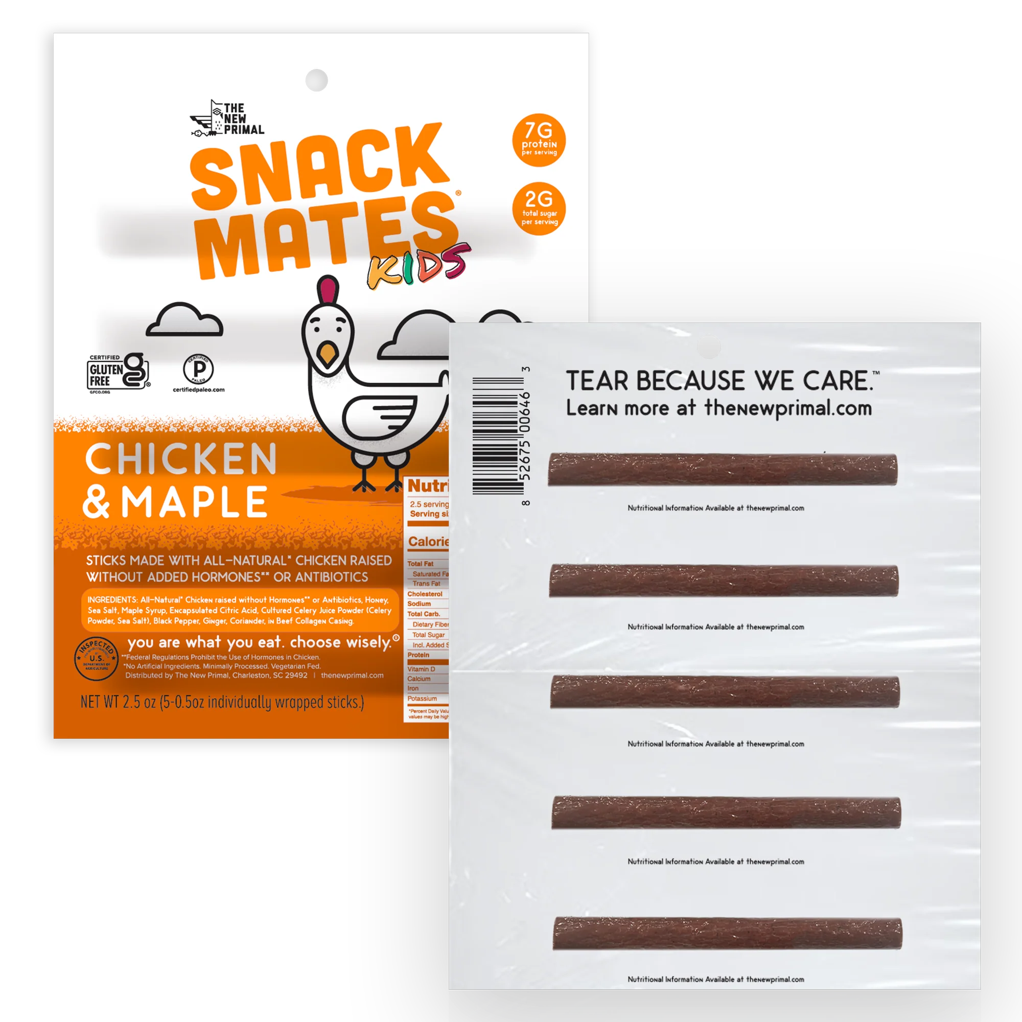 Snack Mates Chicken & Maple Mini Meat Sticks, All-Natural Chicken (8 Packs, 40 Mini-Sticks) - Image 7
