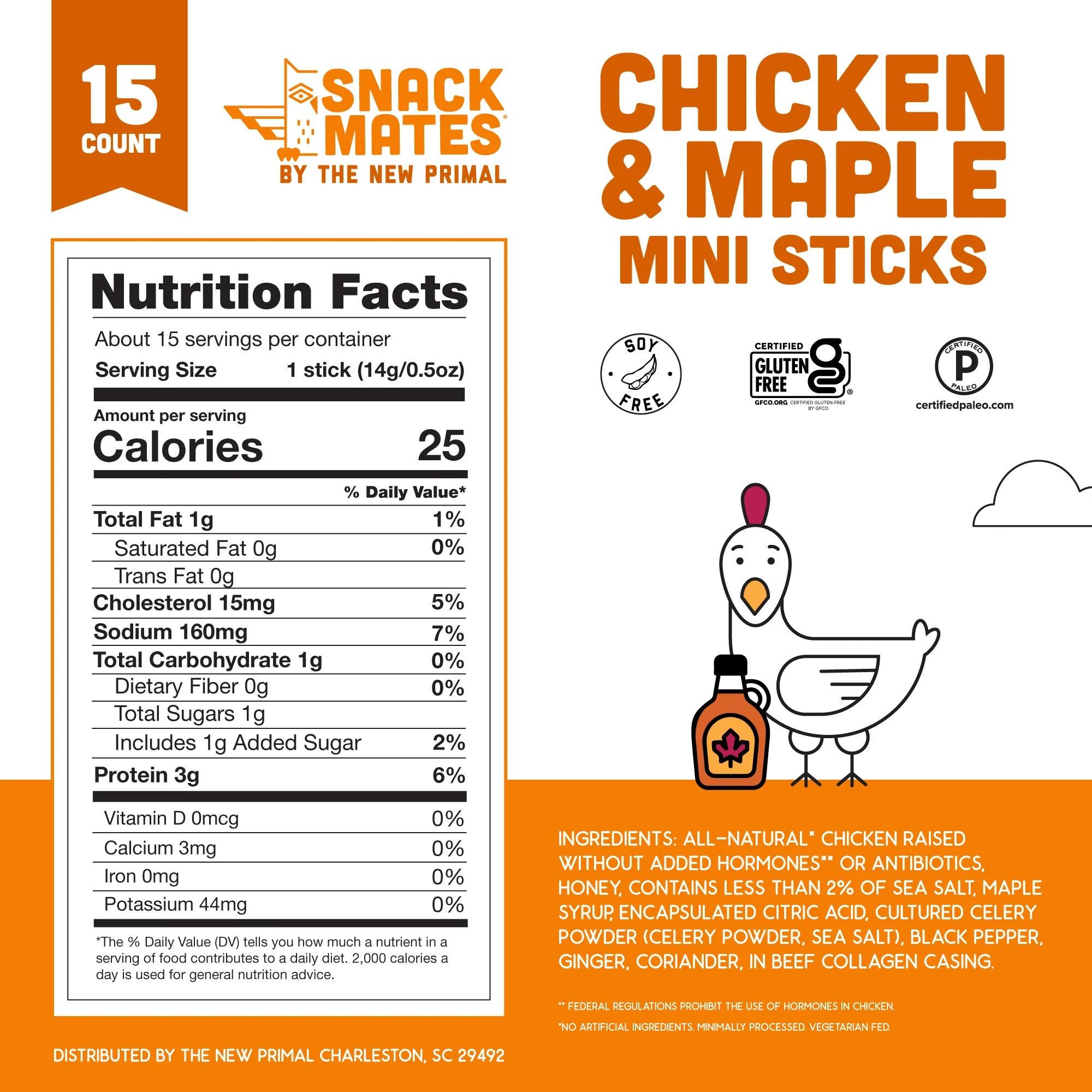 Snack Mates Chicken & Maple Mini Meat Sticks Value Pack, All-Natural Chicken (15 Mini-Sticks) - Image 3