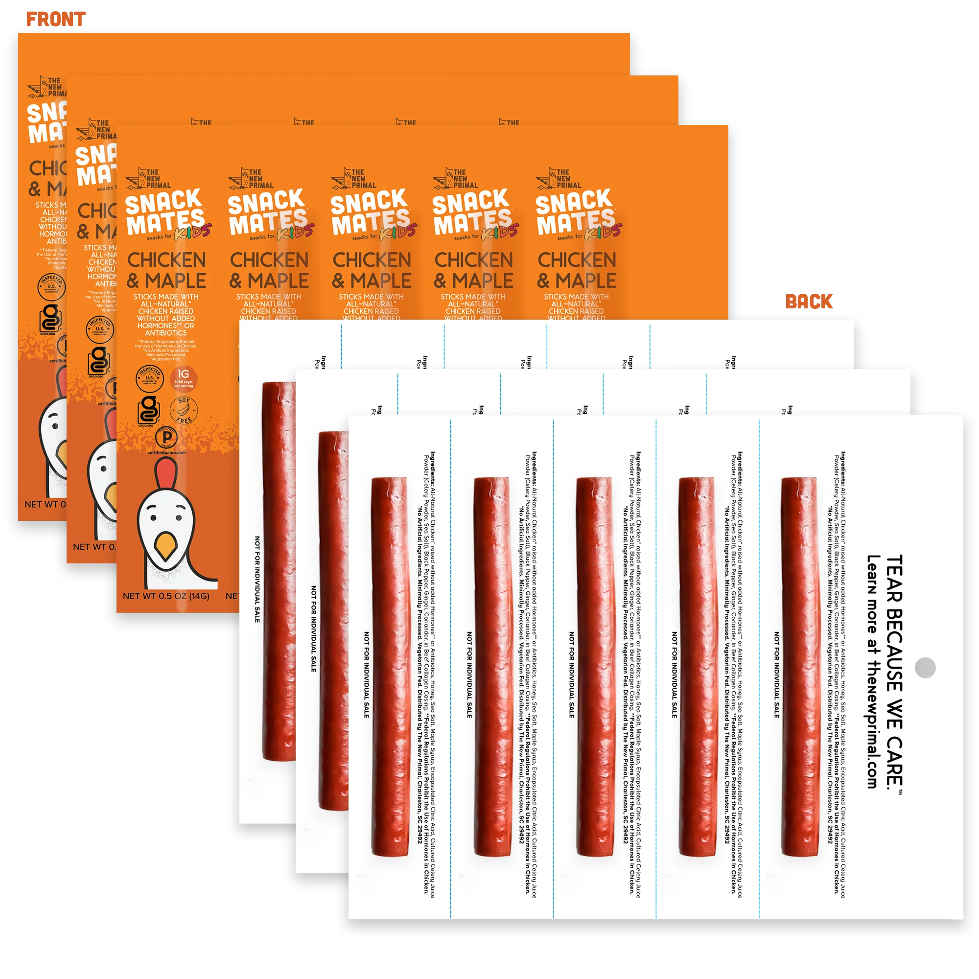 Snack Mates Chicken & Maple Mini Meat Sticks Value Pack, All-Natural Chicken (15 Mini-Sticks) - Image 6
