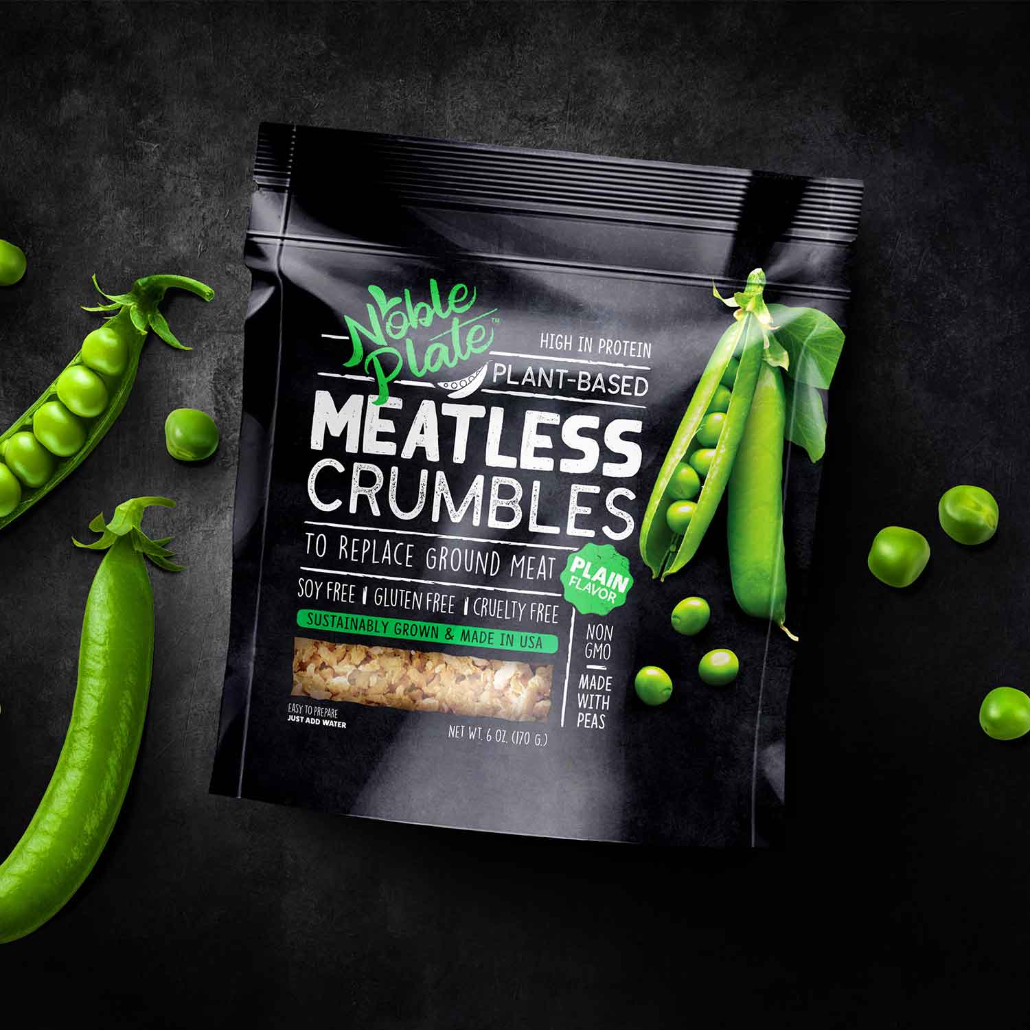 Soy Free Non-GMO Meatless Crumbles - Vegan, Made from 100% USA Peas - Image 5