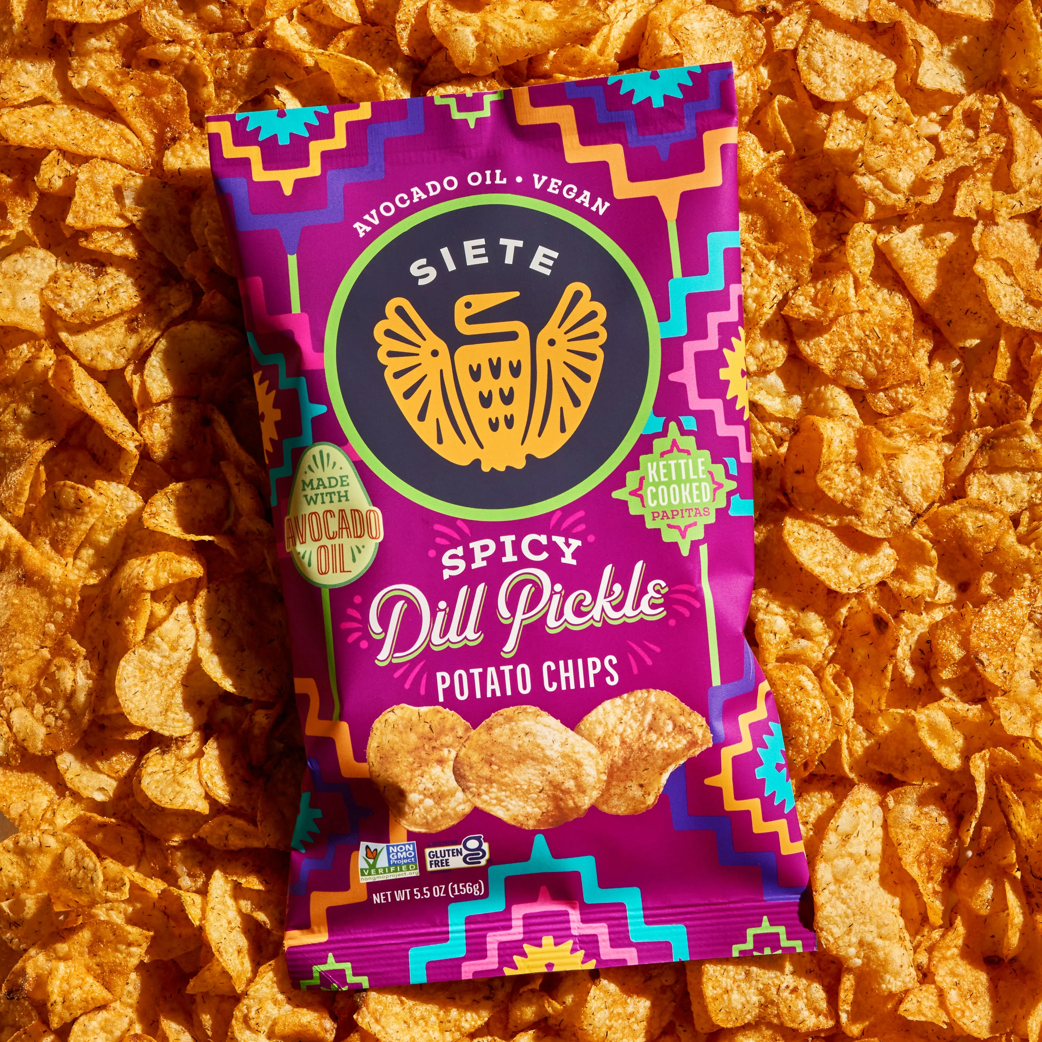 Kettle Cooked Spicy Dill Pickle Potato Chips - Image 4