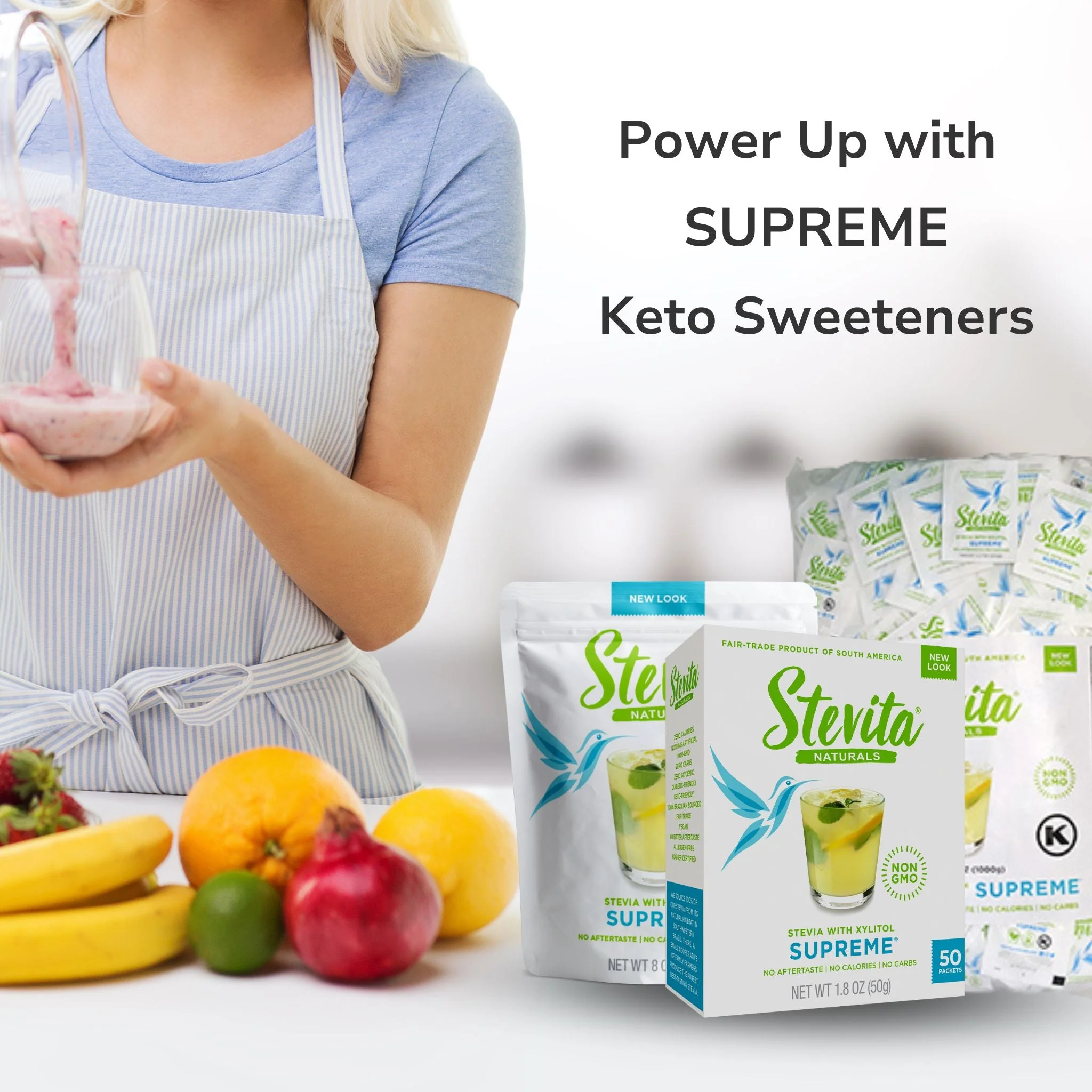 Stevita Supreme With Xylitol - 1000 Packets - Image 5