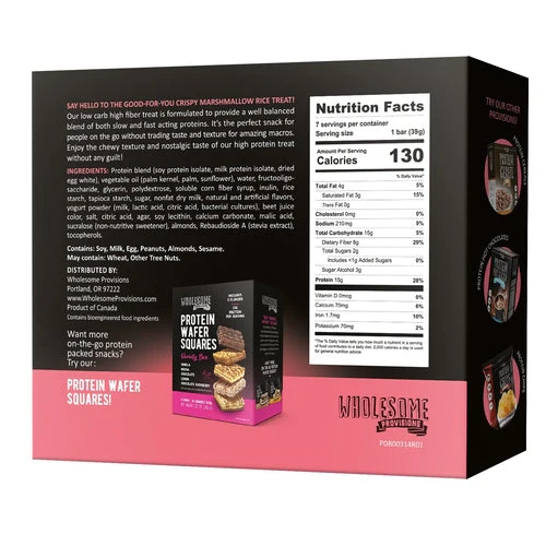 Strawberry Cream Protein Rice Crispy Treats - 15g Protein, Low Carb 4g Net, High Fiber, Soft & Chewy - Image 2