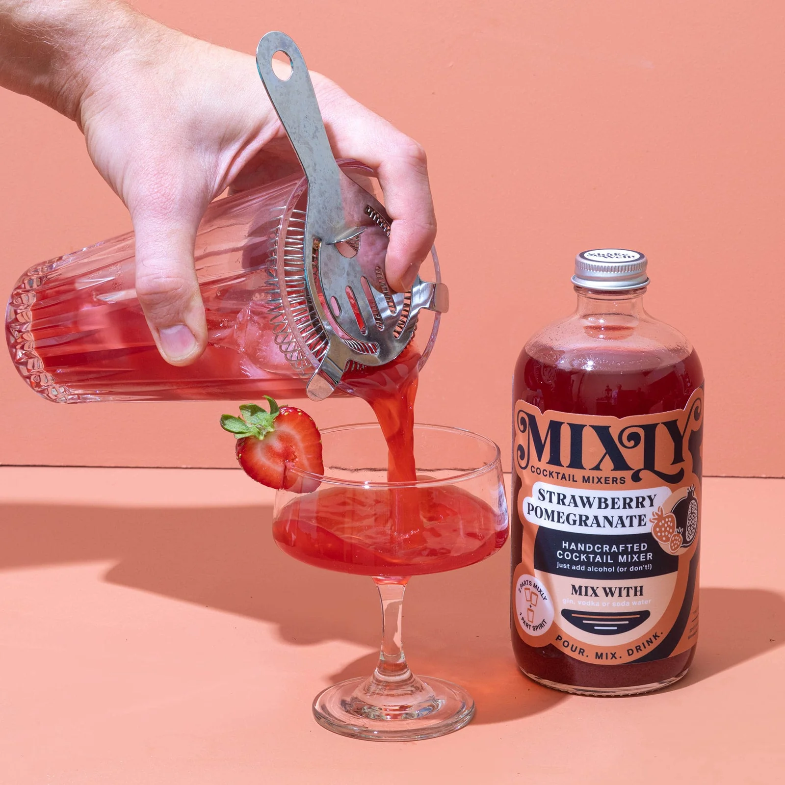 Strawberry Pomegranate - Cosmopolitan Cocktail & Mocktail Mixer - Image 3