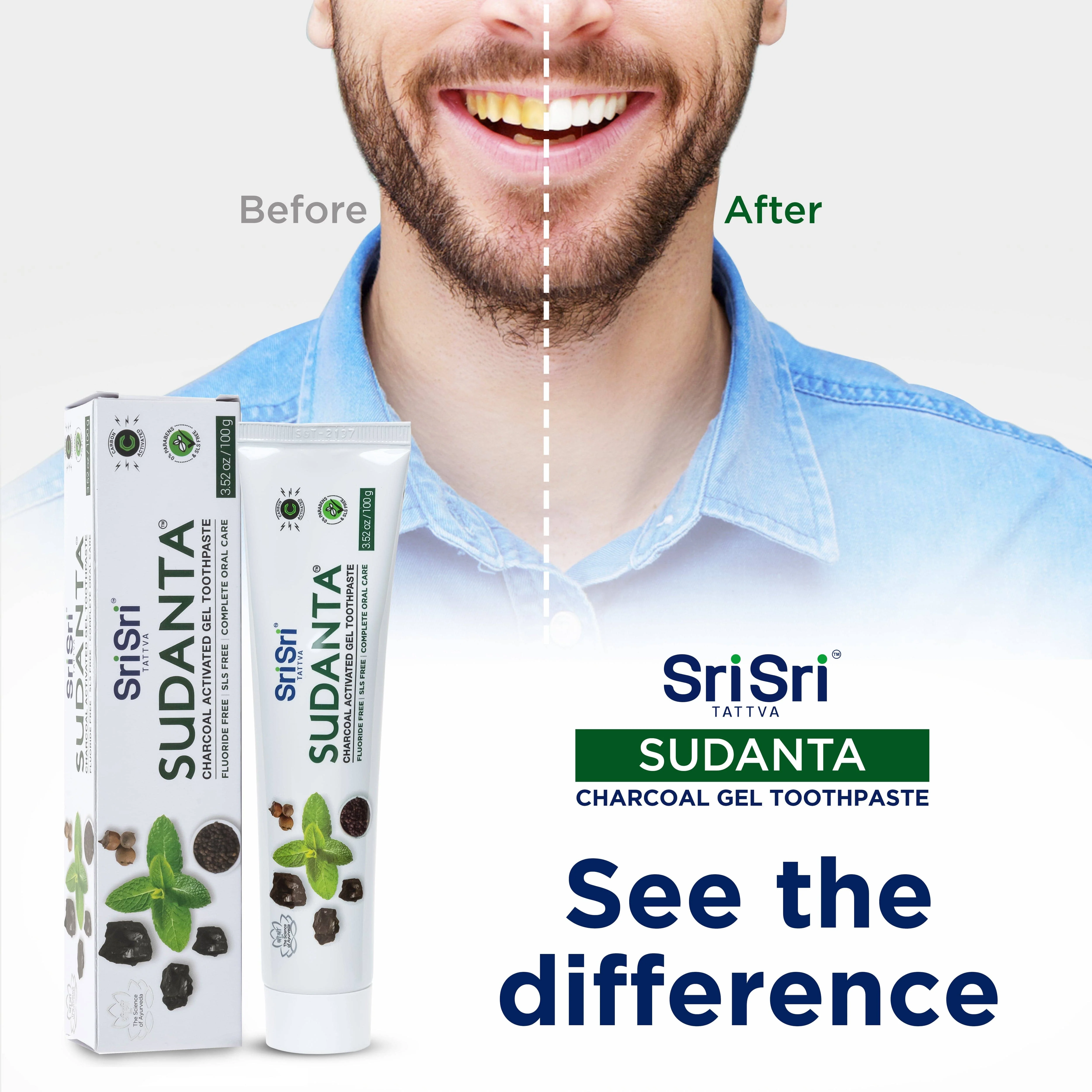 Sudanta Charcoal Toothpaste - Ayurvedic Oral Care - Image 12