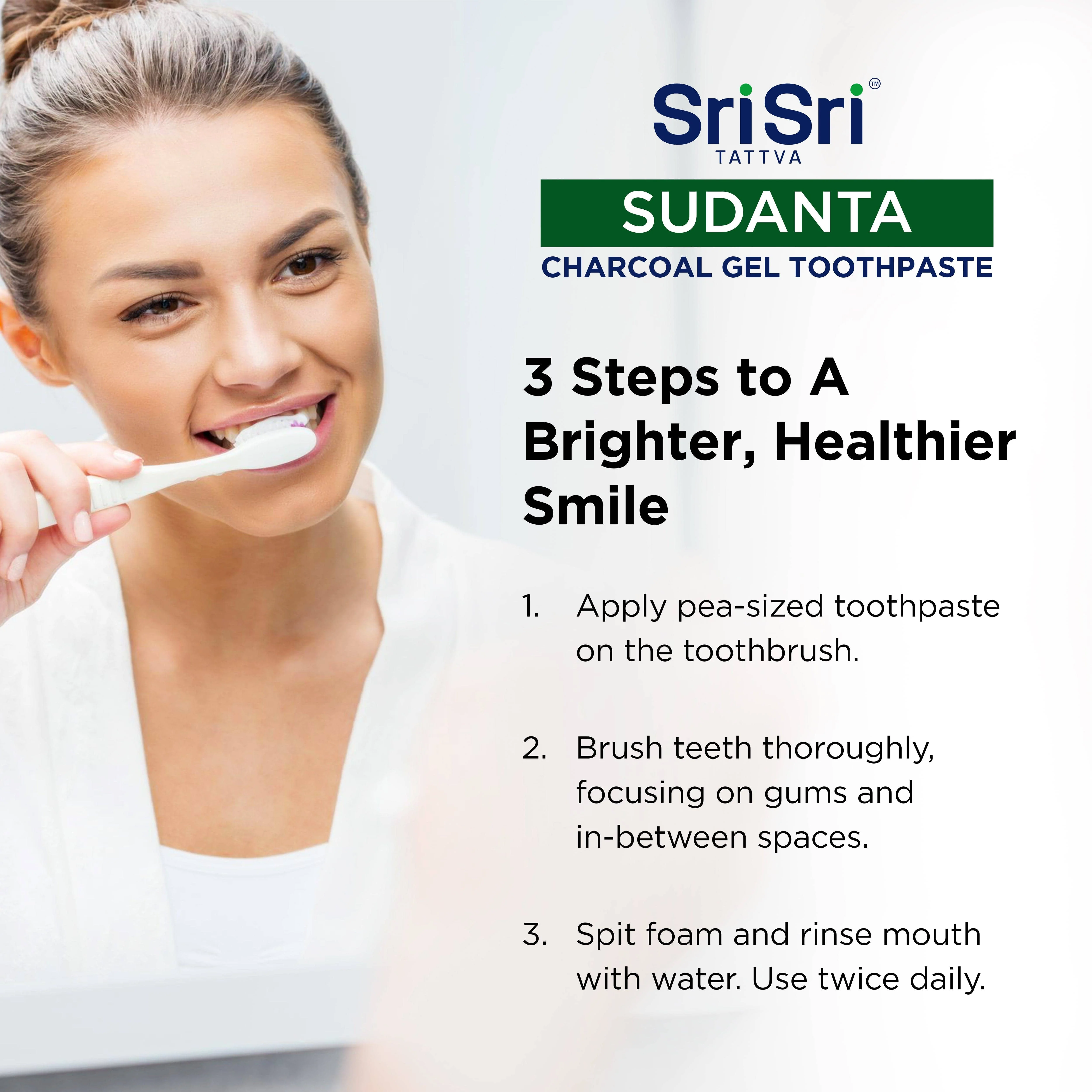 Sudanta Charcoal Toothpaste - Ayurvedic Oral Care - Image 5