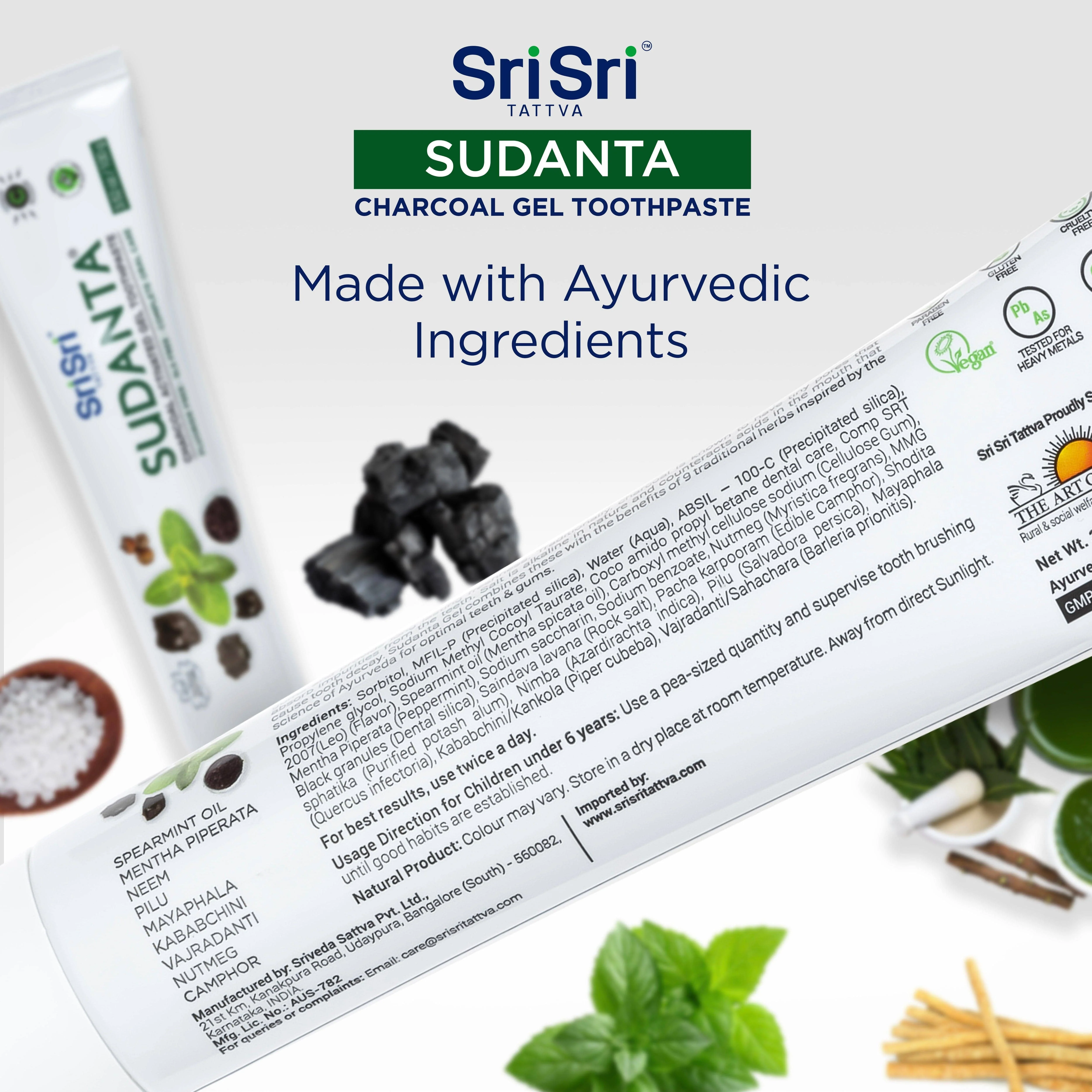 Sudanta Charcoal Toothpaste - Ayurvedic Oral Care - Image 9