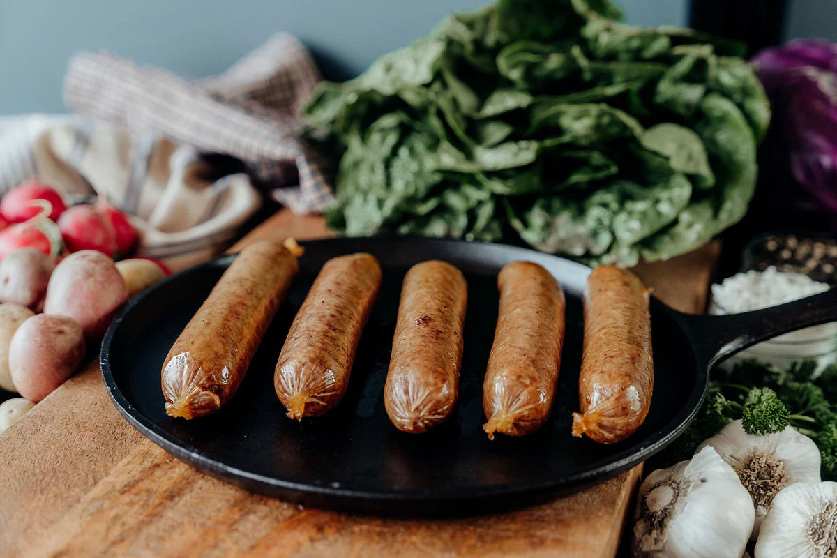 Sugar Free Smoked Pork Bacon Bratwurst - 1.25 lb pkg - Image 2
