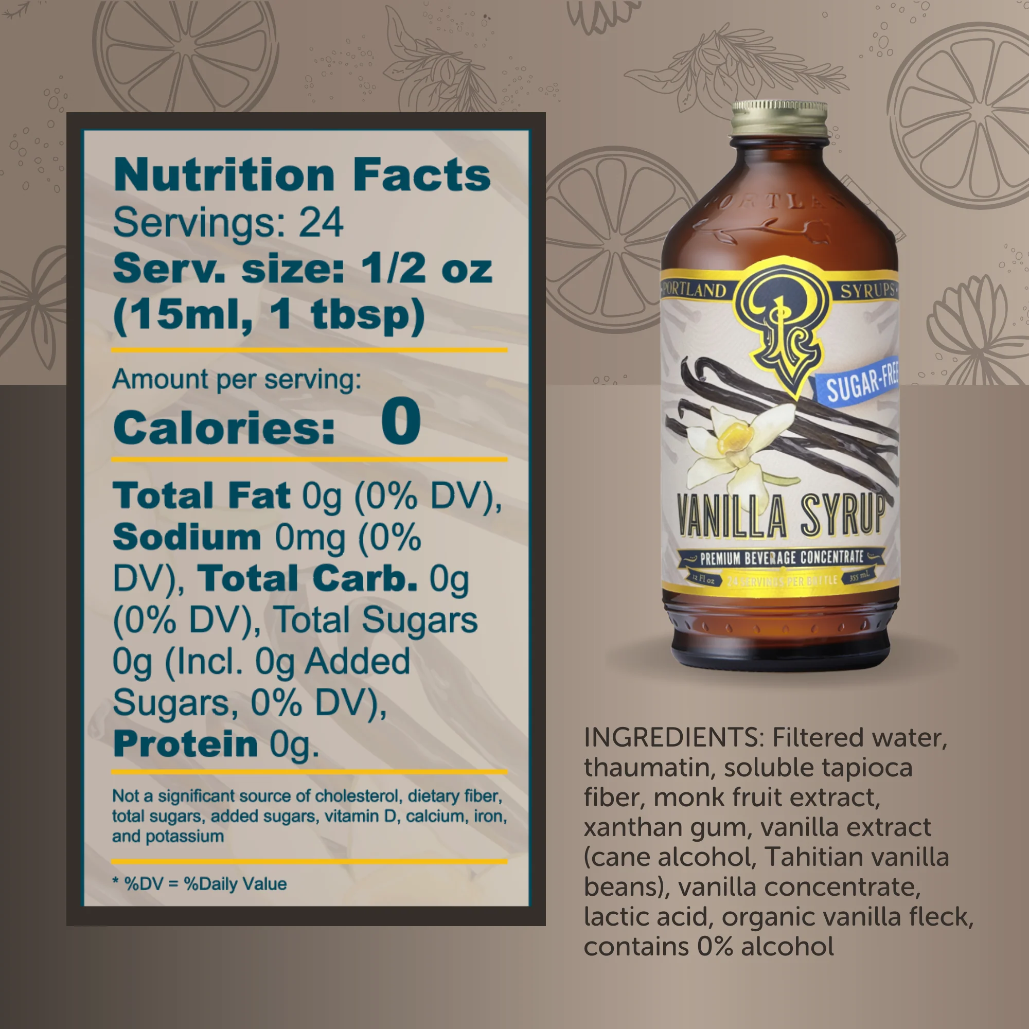 Sugar Free Vanilla Syrup - Image 2