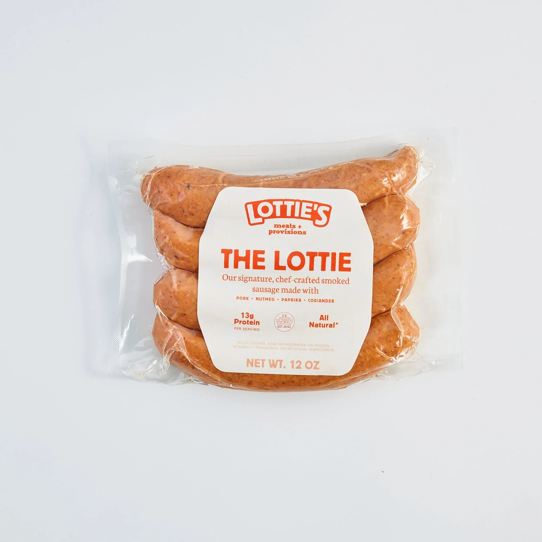 The Lottie: Our Signature Smoked Pork Sausage: 4 Packs - Image 2