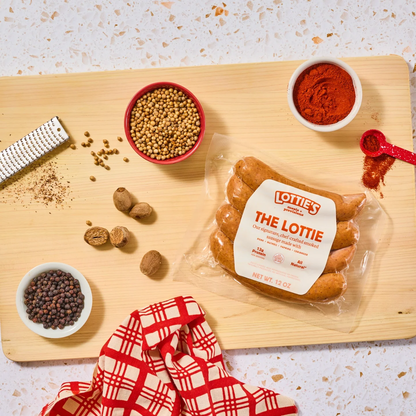 The Lottie: Our Signature Smoked Pork Sausage: 4 Packs - Image 4