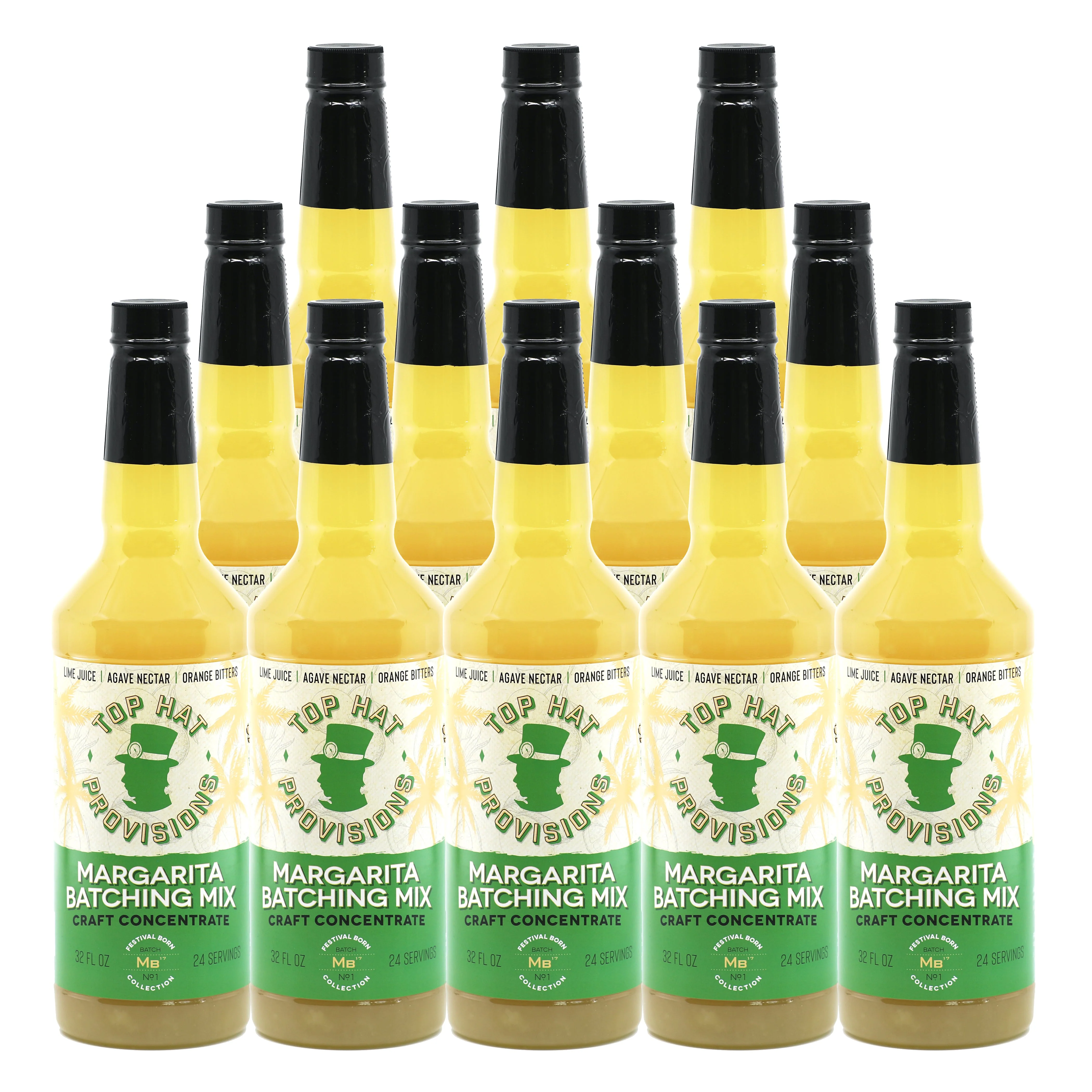 Top Hat Agave Margarita Batching Mix & Frozen Margarita Concentrate (made with agave nectar & organic lime juice) - 32oz Bottle - Image 7