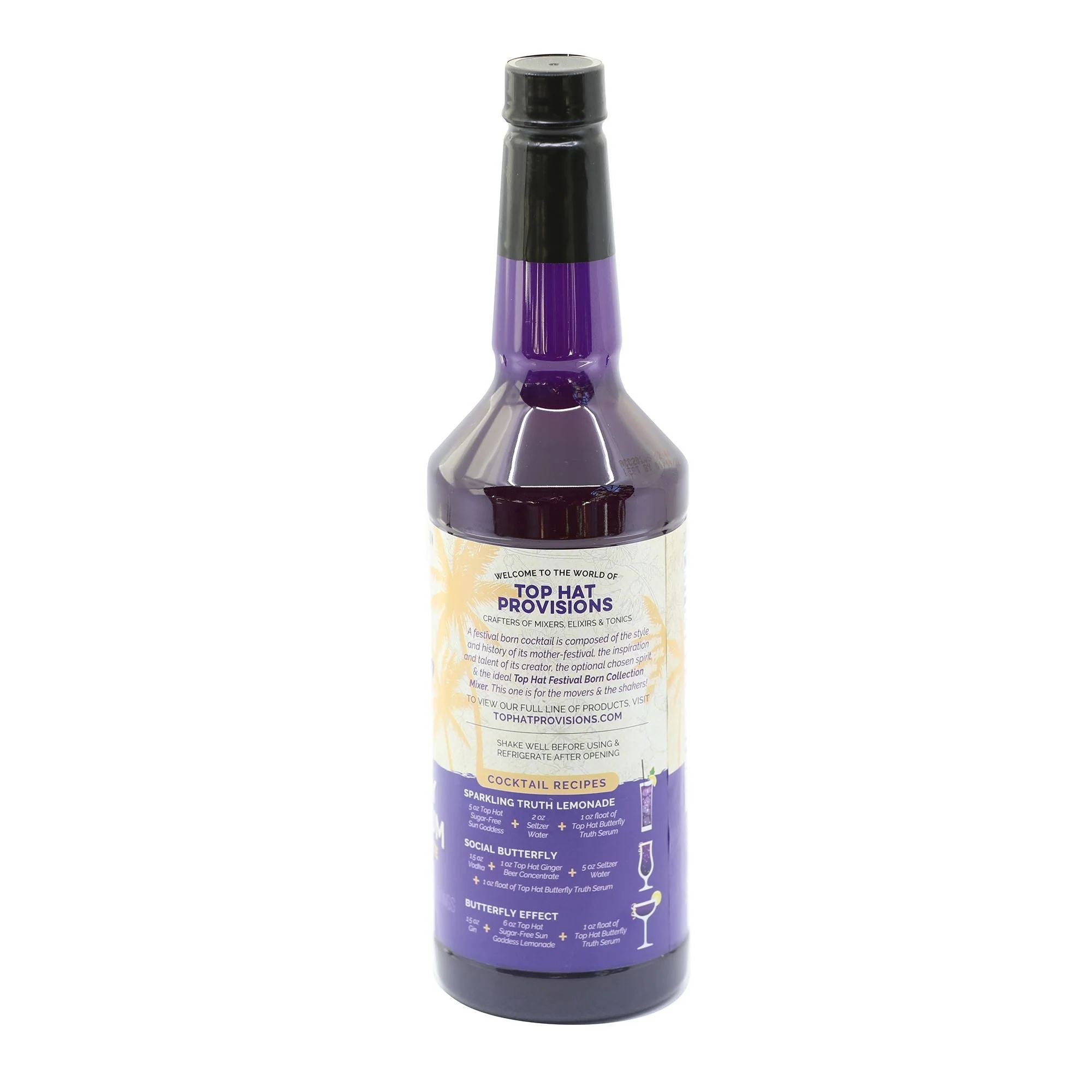 Top Hat Butterfly Truth Serum - Butterfly Pea Floral Extract - Blue Flower Tea Tincture - Alcohol Free Bitters - Unsweetened - Non-Alcoholic - Make Drinks Natural Blue and Indigo Purple - 12x32oz Case - Image 3