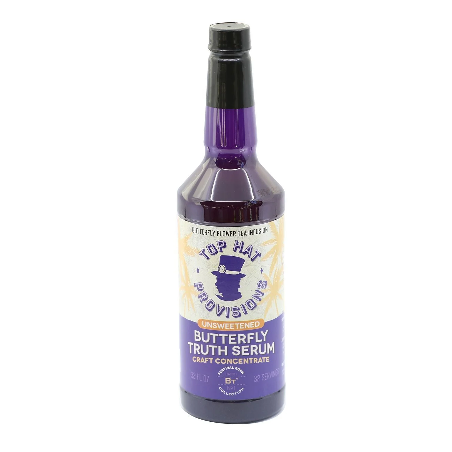 Top Hat Butterfly Truth Serum - Butterfly Pea Floral Extract - Blue Flower Tea Tincture - Alcohol Free Bitters - Unsweetened - Non-Alcoholic - Make Drinks Natural Blue and Indigo Purple - 12x32oz Case - Image 5