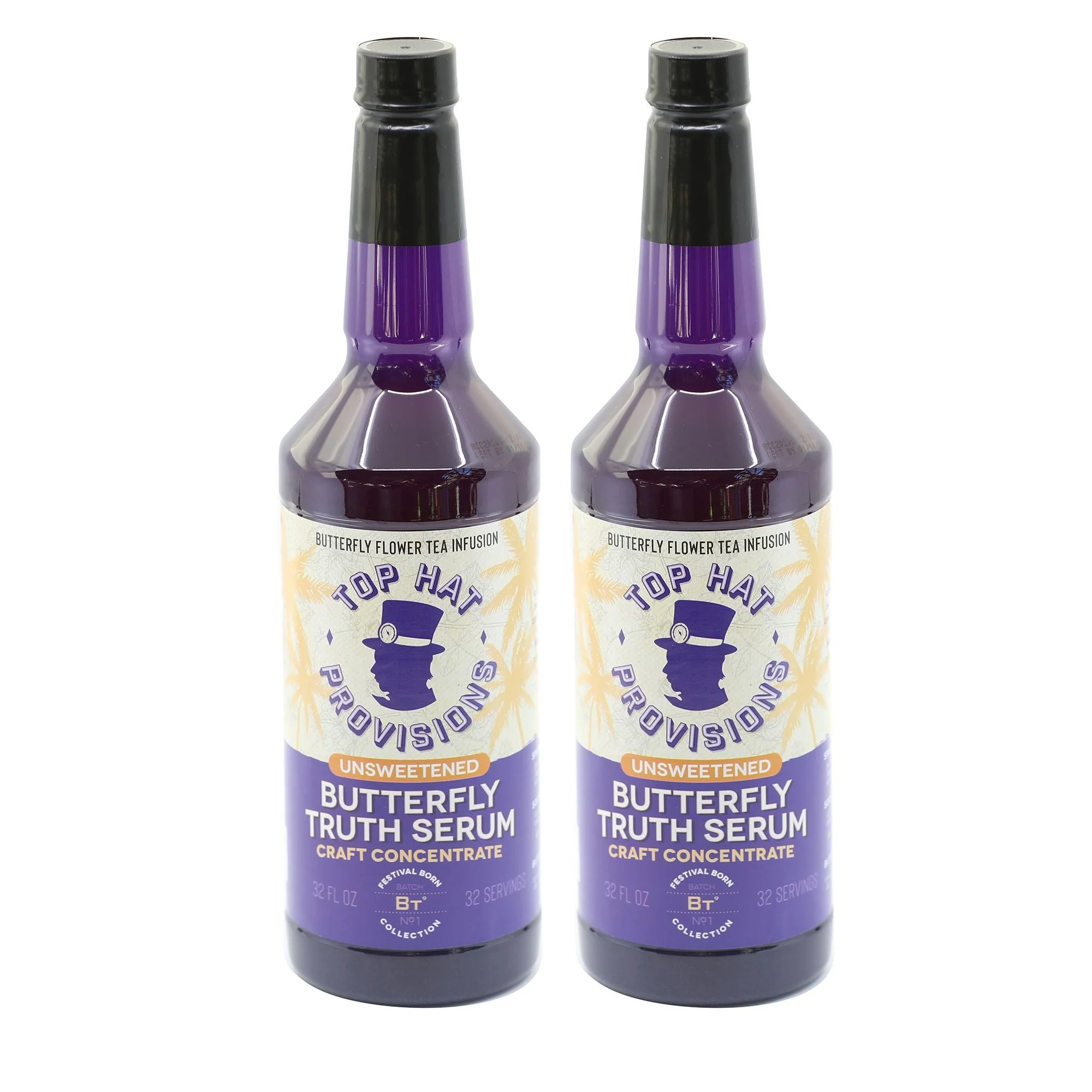 Top Hat Butterfly Truth Serum - Butterfly Pea Floral Extract - Blue Flower Tea Tincture - Alcohol Free Bitters - Unsweetened - Non-Alcoholic - Make Drinks Natural Blue and Indigo Purple - 12x32oz Case - Image 6