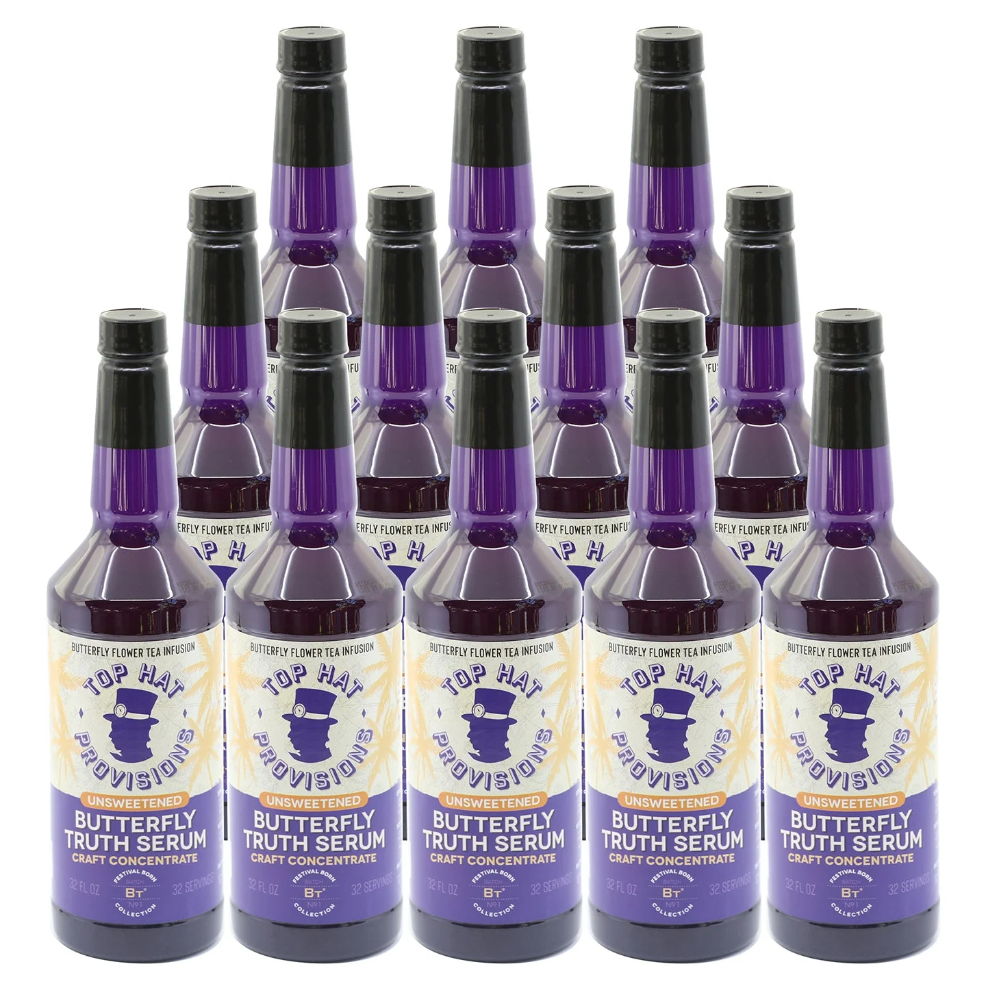 Top Hat Butterfly Truth Serum - Butterfly Pea Floral Extract - Blue Flower Tea Tincture - Alcohol Free Butterfly Pea Bitters - Unsweetened - Non-Alcoholic - Make Drinks Natural Blue and Indigo Purple - Single 32oz Bottle - Image 6