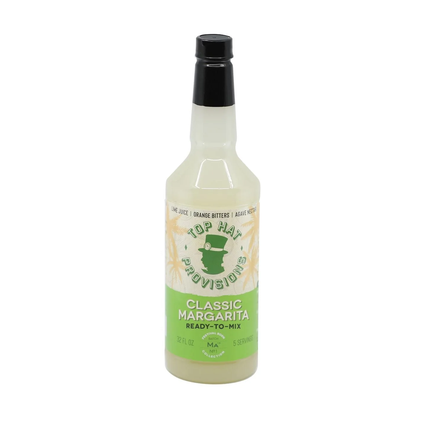 Top Hat Classic Lime Margarita Mix (made with agave nectar & organic lime juice) - 12x32oz Case - Image 2
