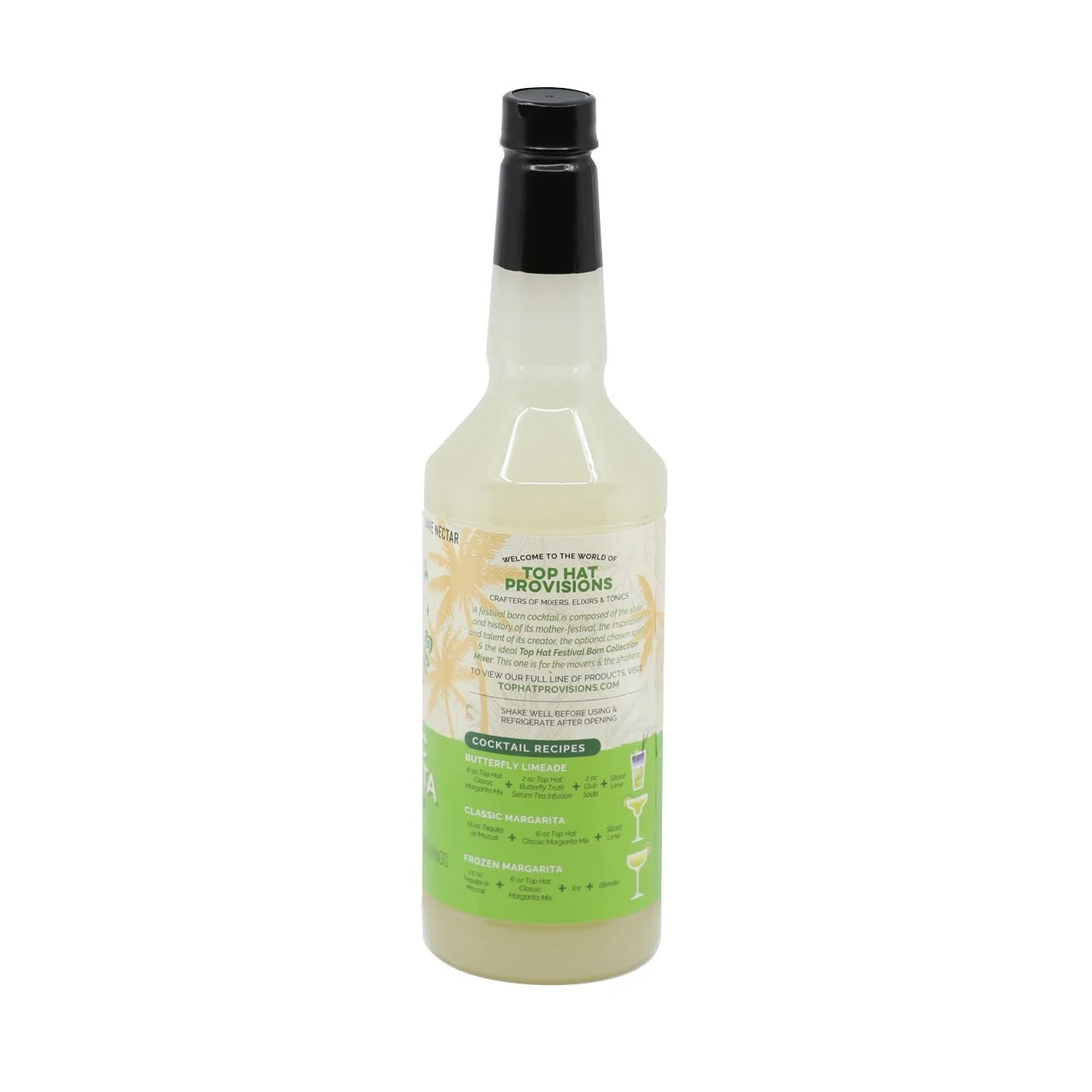 Top Hat Classic Lime Margarita Mix (made with agave nectar & organic lime juice) - 32oz Bottle - Image 2