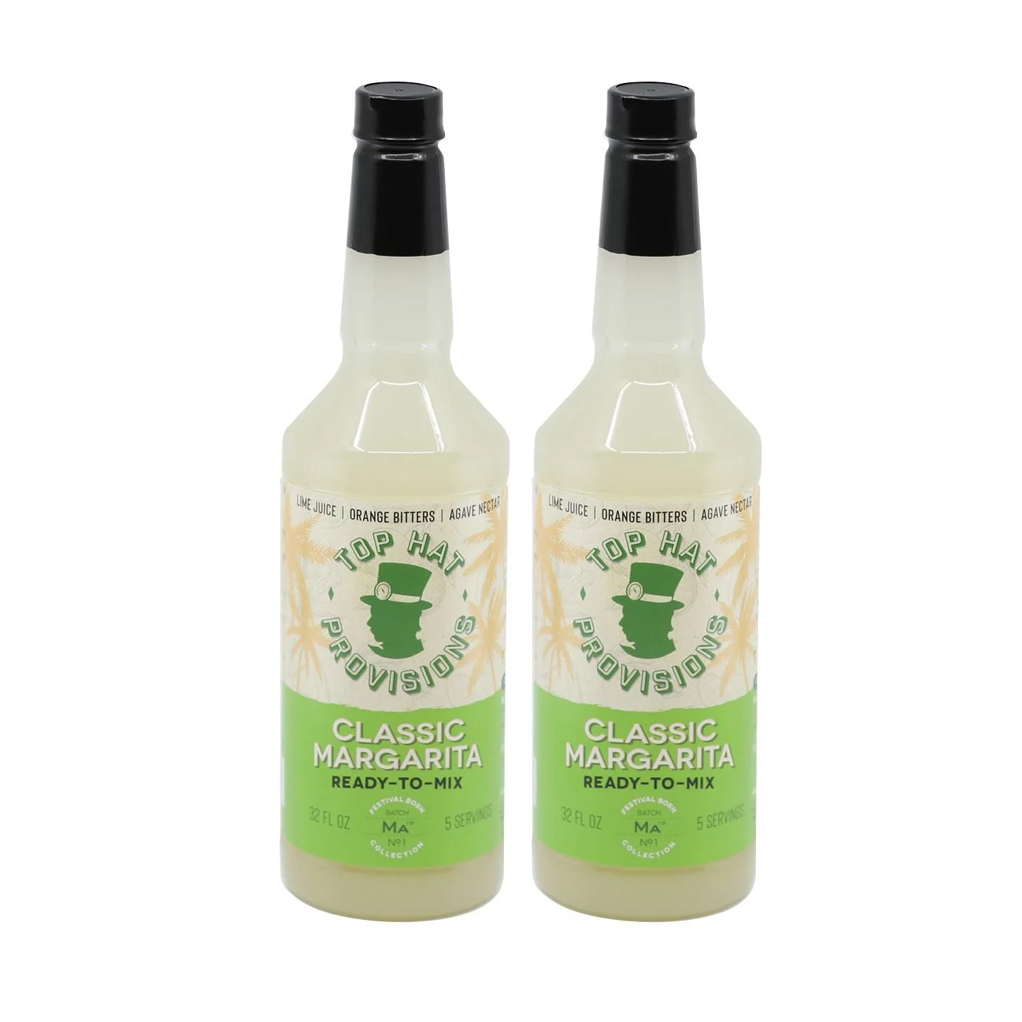 Top Hat Classic Lime Margarita Mix (made with agave nectar & organic lime juice) - 32oz Bottle - Image 4
