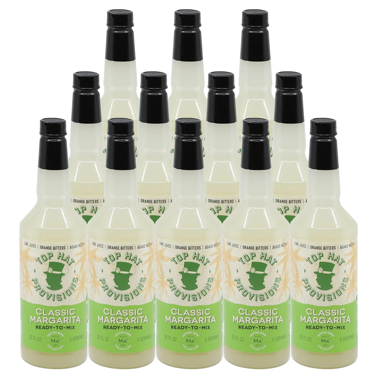 Top Hat Classic Lime Margarita Mix (made with agave nectar & organic lime juice) - 32oz Bottle - Image 5