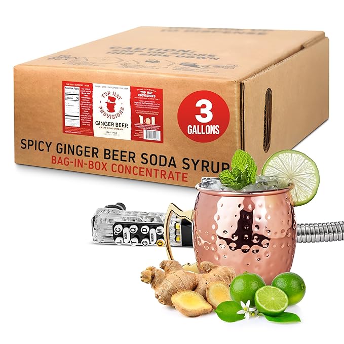 Top Hat Classic Tonic Syrup & 5x Quinine Tonic Water Concentrate BIB - 3 gallon Bag in Box for Commercial Soda Fountain System - Makes 18 gallons of Tonic Water - Image 4