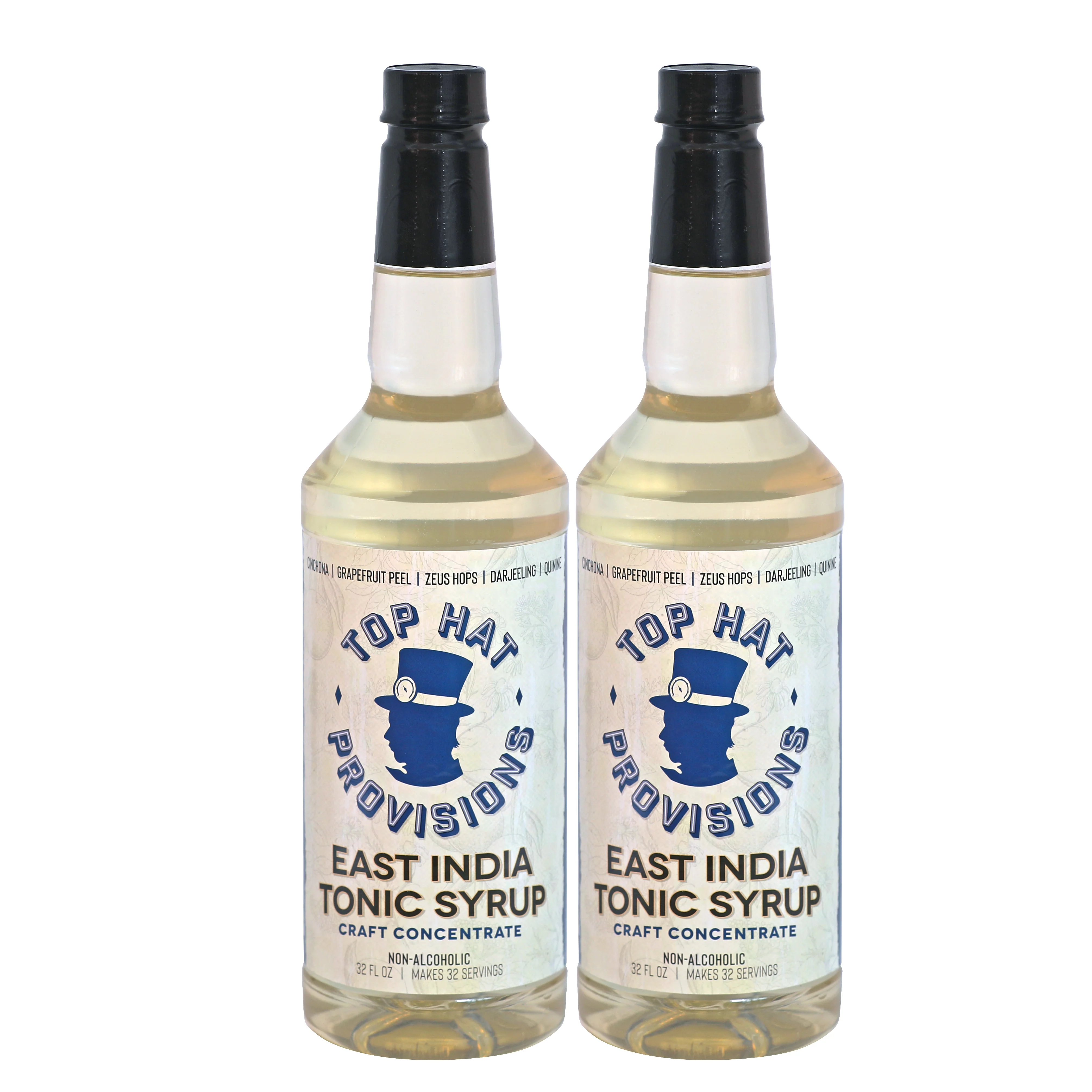 Top Hat East India Tonic Syrup & 5x Quinine Wellness Tonic Water Concentrate - Just add soda water - 32oz bottle - Image 5