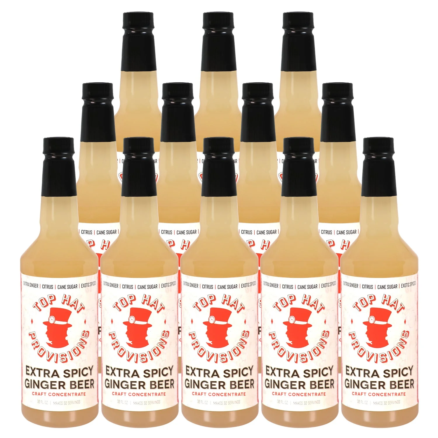 Top Hat Extra Spicy Ginger Beer Syrup & Moscow Mule Batching Mix - 32oz Bottle - Image 5