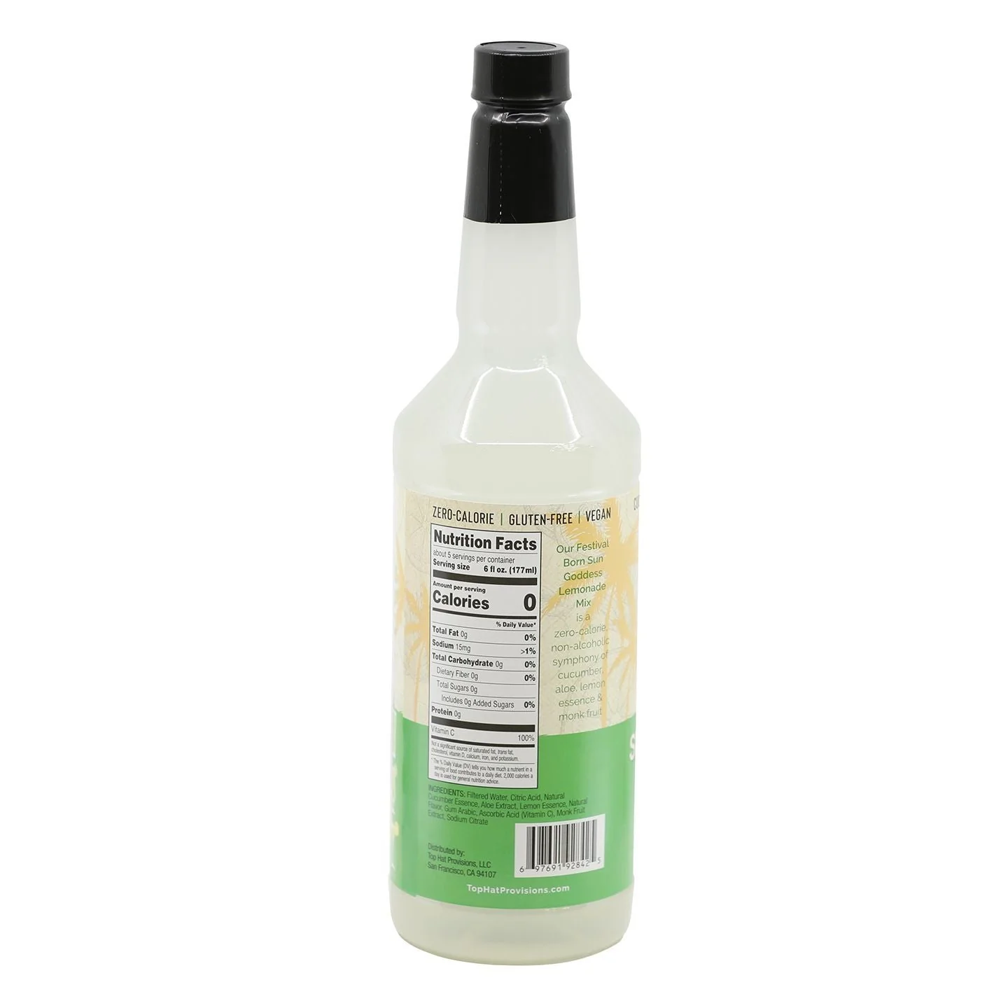Top Hat Keto Sugar-Free Cucumber Lemonade Mix - 32oz bottle (Naturally sweetened with keto friendly / carb free / zero sugar Monk Fruit) - Image 3