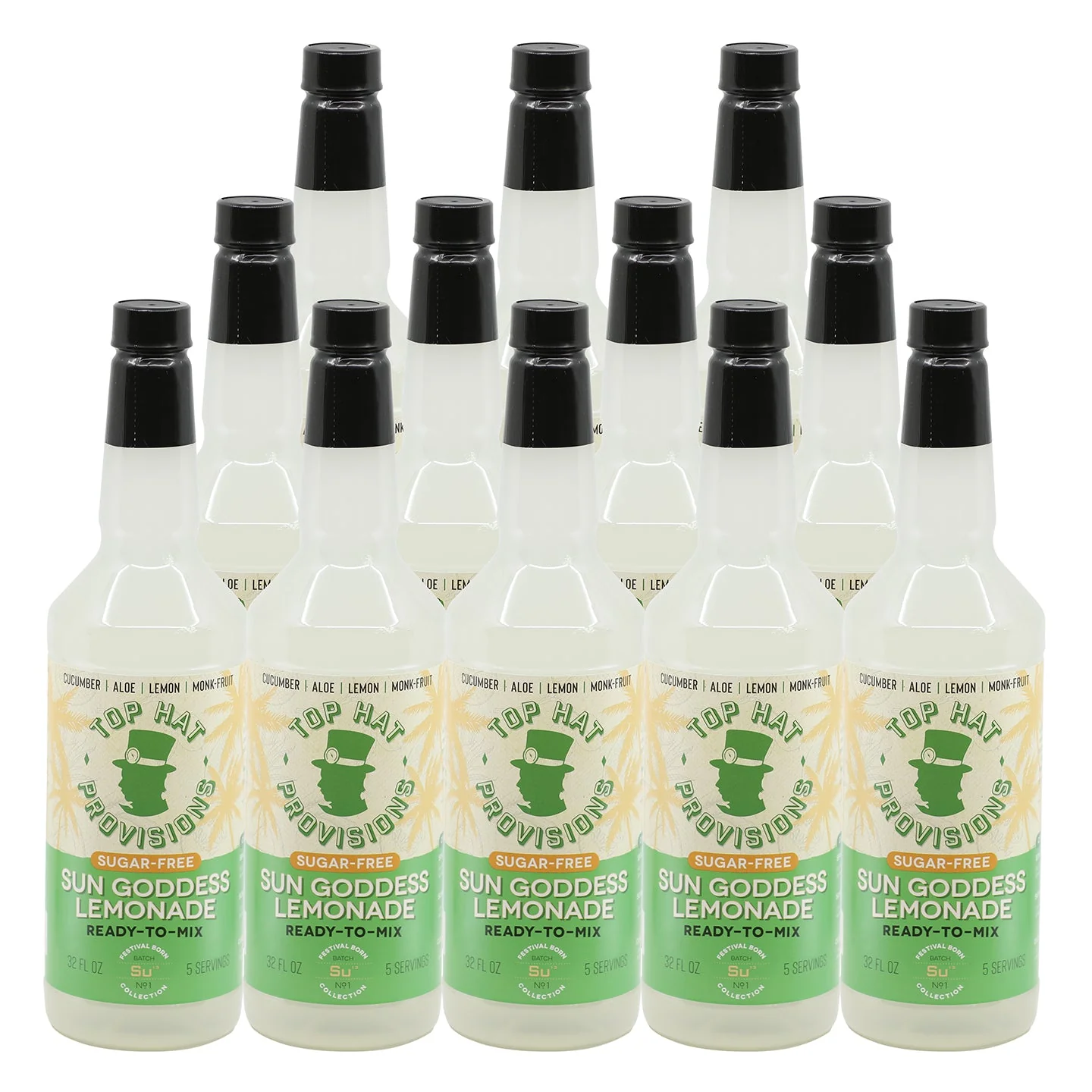 Top Hat Keto Sugar-Free Cucumber Lemonade Mix - 32oz bottle (Naturally sweetened with keto friendly / carb free / zero sugar Monk Fruit) - Image 4