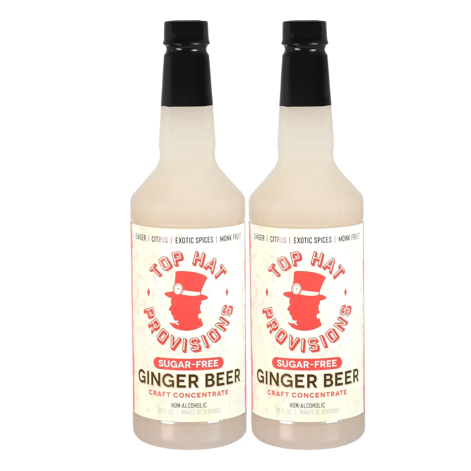 Top Hat Keto Sugar-Free Ginger Beer Syrup & Mule Mix (Naturally sweetened Monk Fruit)- 32oz bottle - Image 4