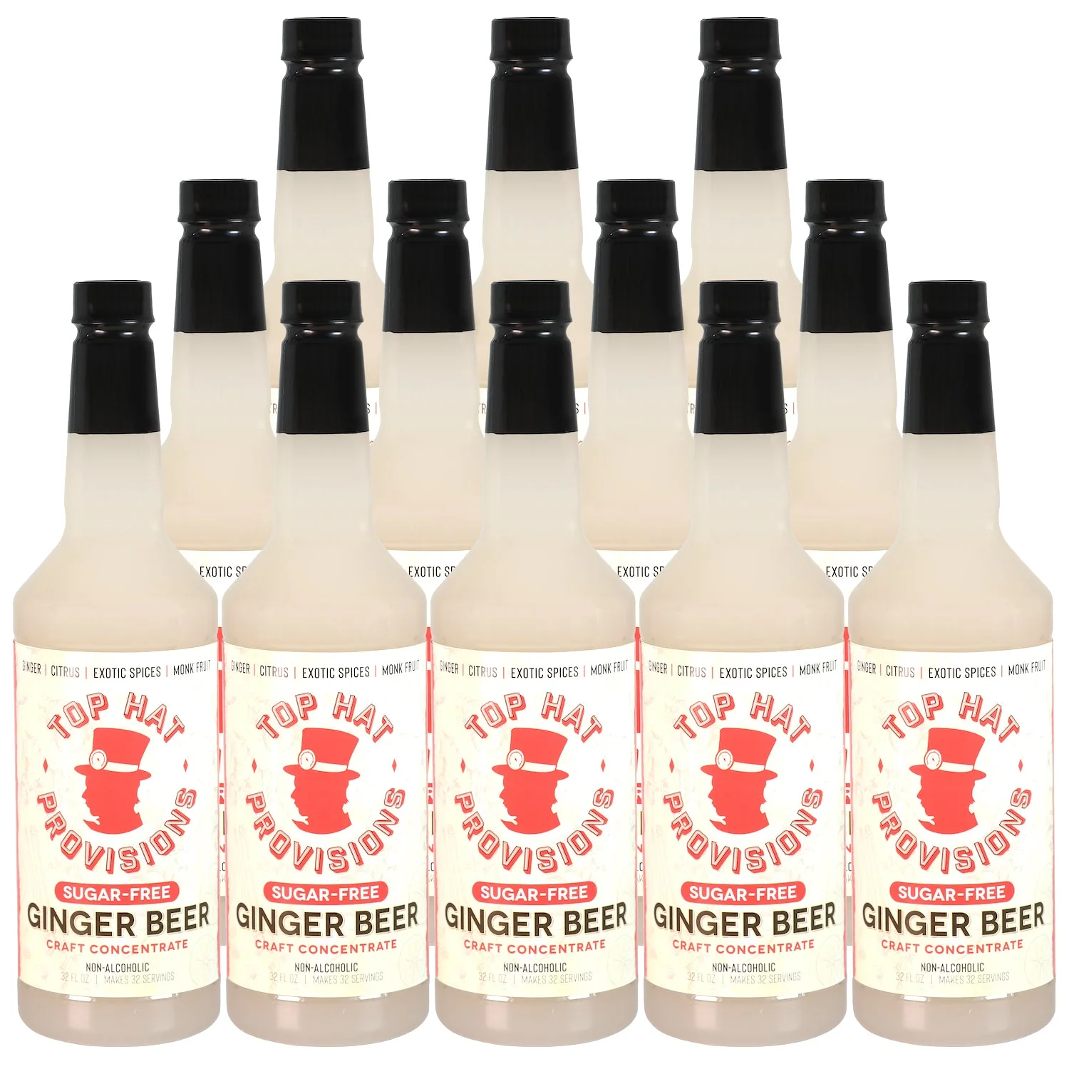 Top Hat Keto Sugar-Free Ginger Beer Syrup & Mule Mix (Naturally sweetened Monk Fruit)- 32oz bottle - Image 5
