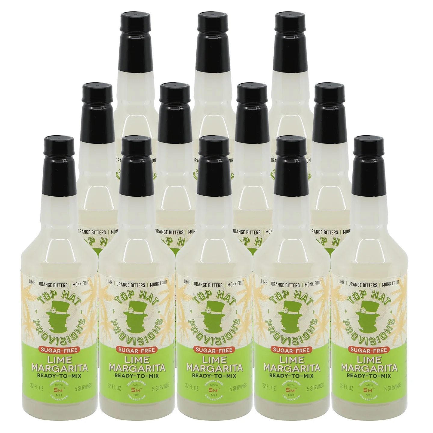 Top Hat Keto Sugar Free Lime Margarita Mix (Naturally sweetened with keto friendly / carb free / zero sugar Monk Fruit) - Image 4