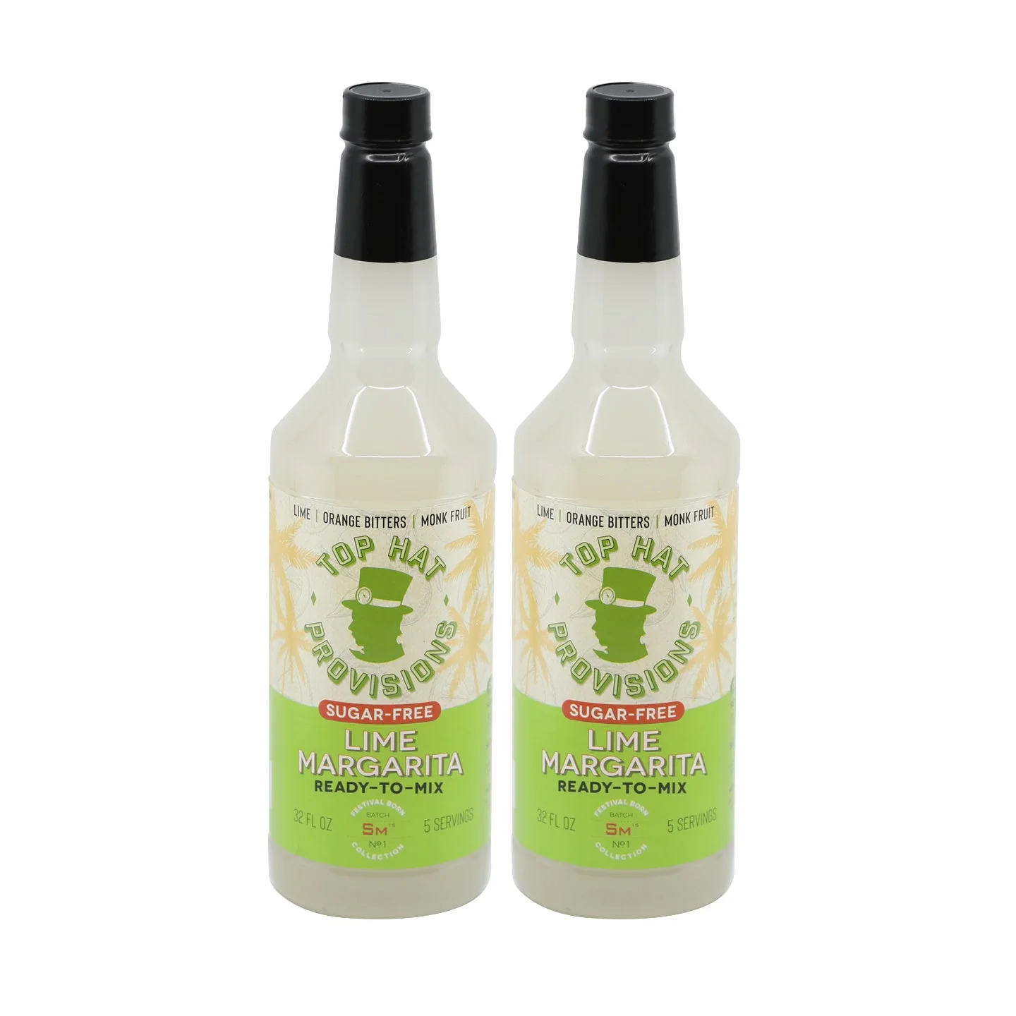 Top Hat Keto Sugar Free Margarita Lime Mix (made with Monk Fruit) - 12 pack of 32oz Bottles (Naturally sweetened with keto friendly / carb free / zero sugar Monk Fruit) - Image 5