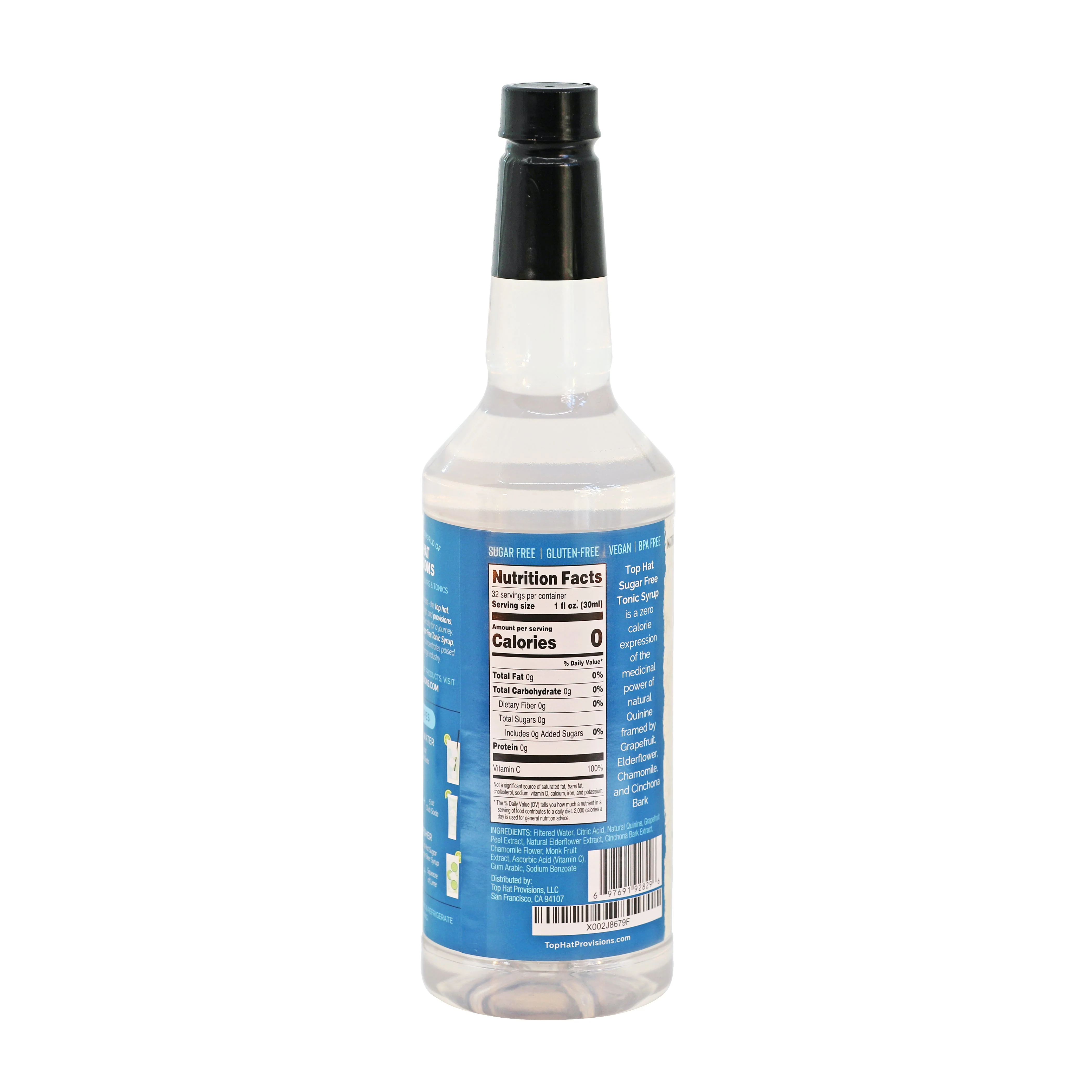 Top Hat Keto Sugar-Free Tonic Syrup & 5x Quinine Wellness Tonic Water Concentrate - Naturally sweetened with Monk Fruit - 32oz bottle - Image 2