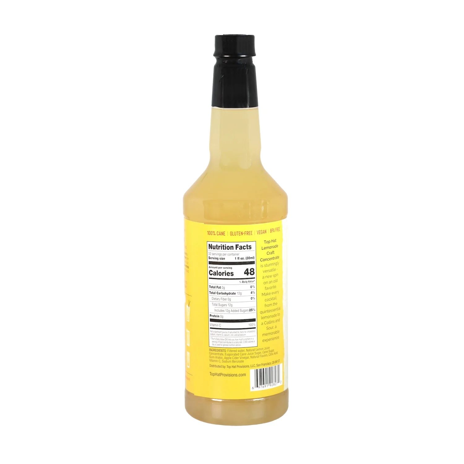 Top Hat Lemonade Mix & Craft Sour Batching Concentrate - 12x32oz case - Image 2