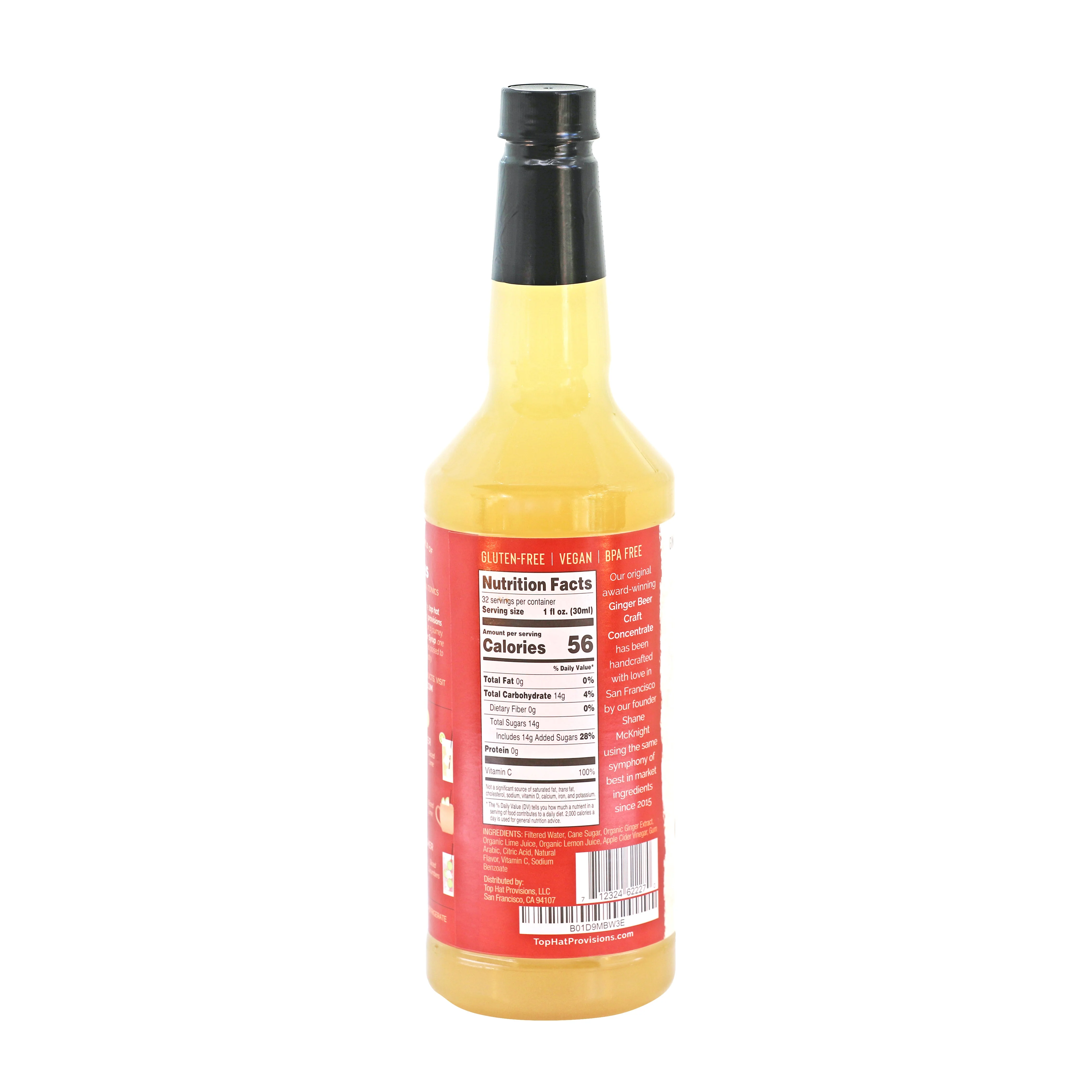 Top Hat Original Ginger Beer Syrup & Moscow Mule Batching Mix - 32oz Bottle - Image 2