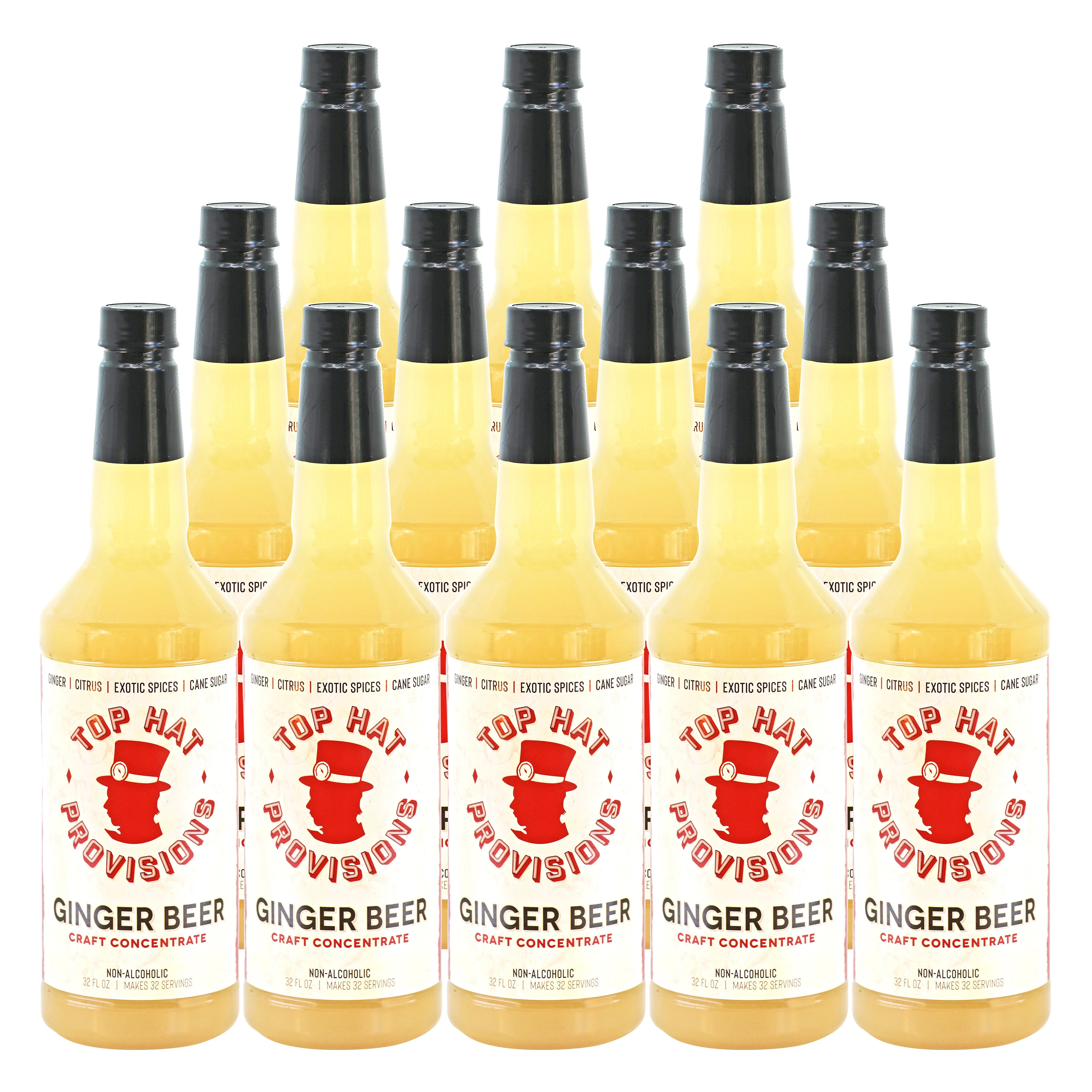 Top Hat Original Ginger Beer Syrup & Moscow Mule Batching Mix - 32oz Bottle - Image 6