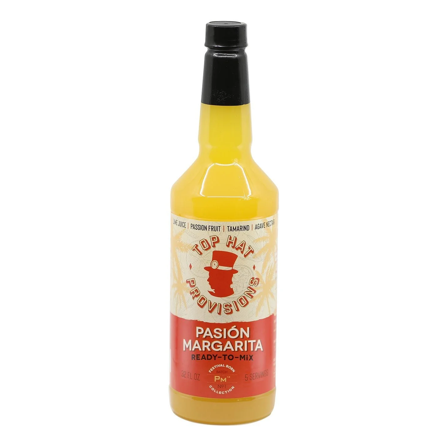 Top Hat Passion Fruit Margarita Mix - Pasión Margarita - (Made with real passion fruit & agave nectar) - 12x32oz case - Image 4
