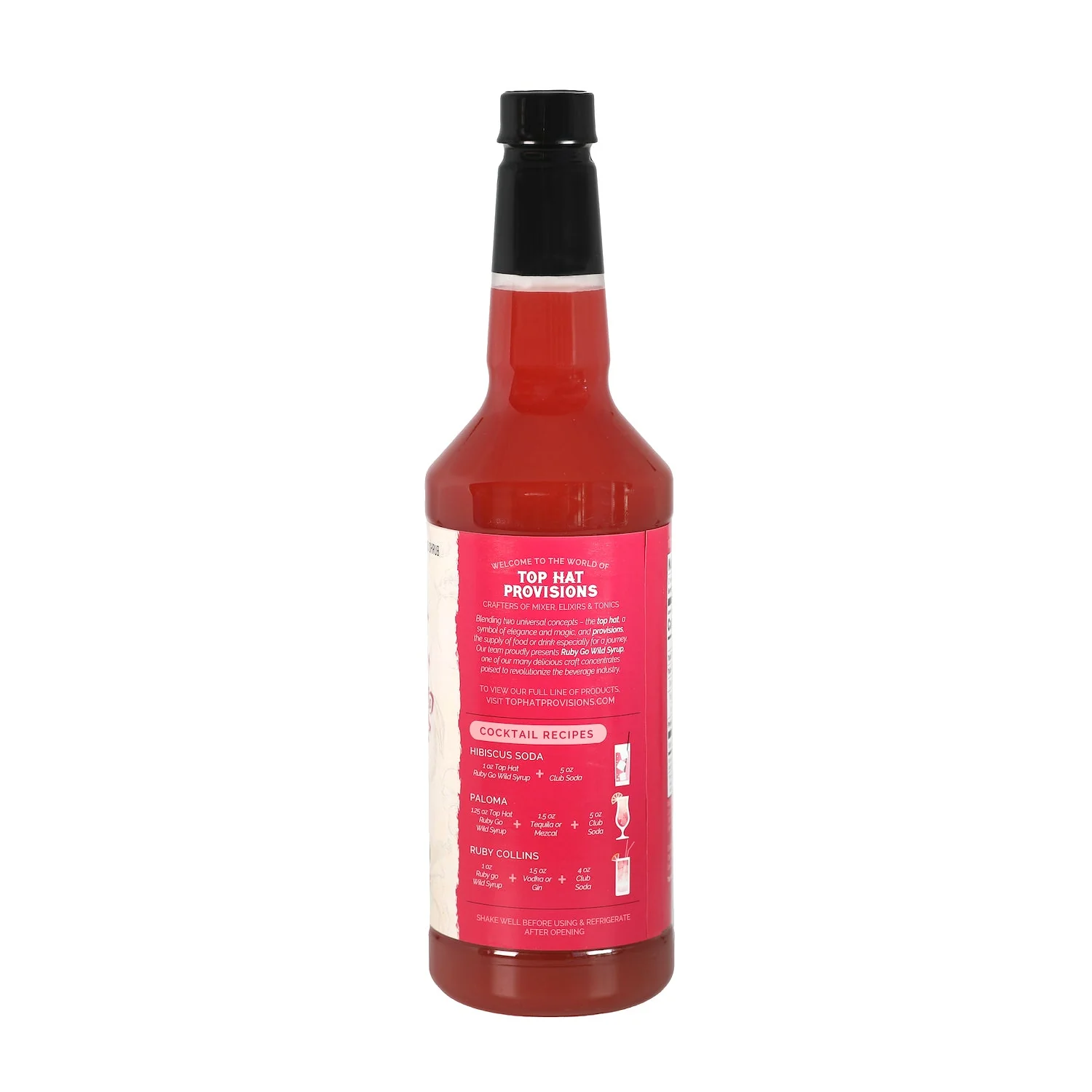 Top Hat Ruby Go Wild Mix & Paloma Batching Concentrate - 32oz Bottle - Image 3