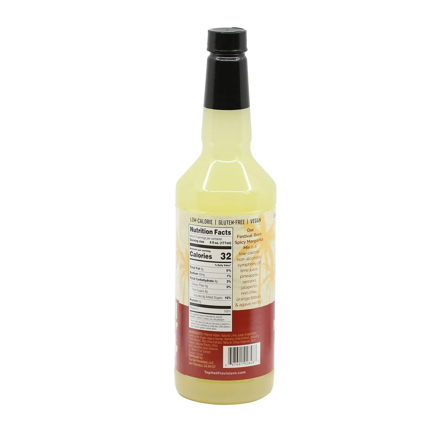 Top Hat Spicy Margarita Mix (made with agave nectar & organic lime juice) - 12x32oz case - Image 2