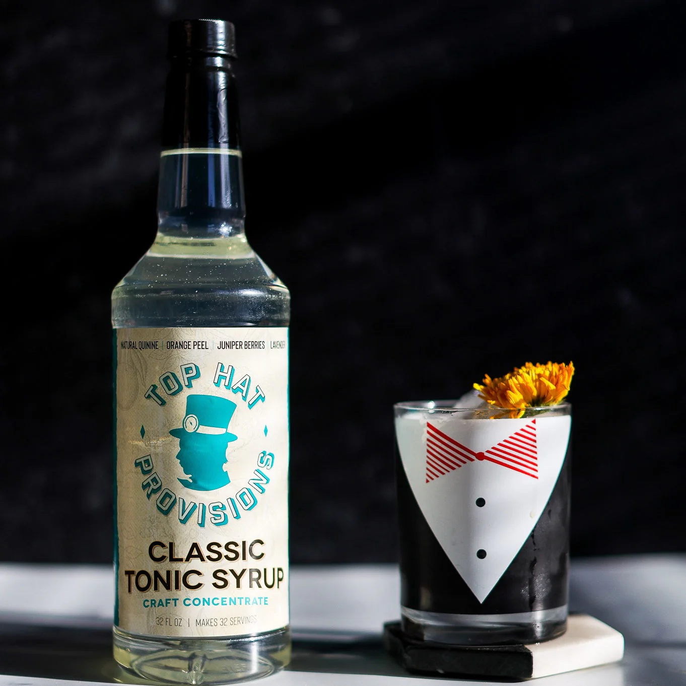 Top Hat Tonic Syrup Trio - 5x Quinine Wellness Tonic Water Concentrate Combo Kit - East India Tonic Syrup, Sugar Free Tonic Syrup & Classic Tonic Syrup - 3 pack of 32oz bottles - Image 2