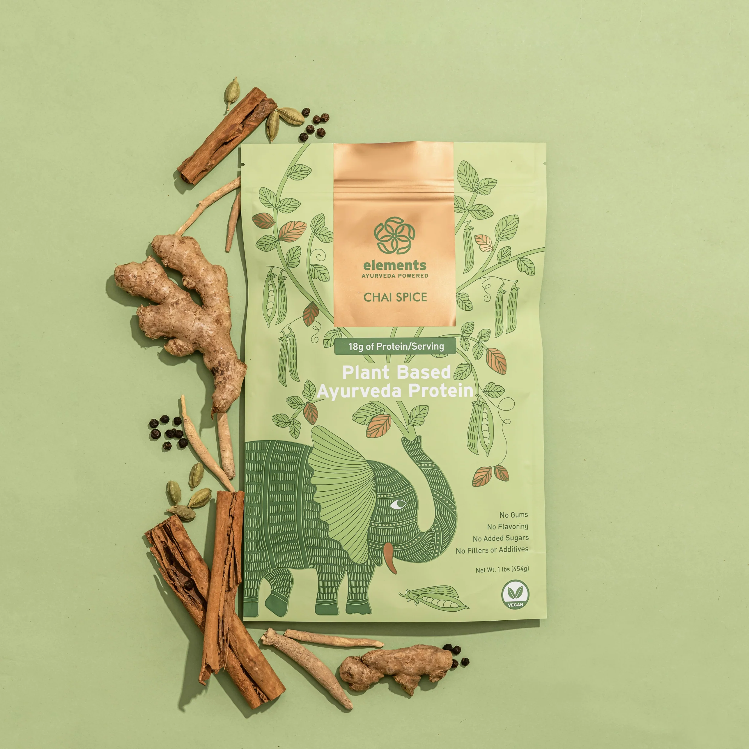 Plant Based Protein Powder: Chai Spice (14 Servings) - Image 3