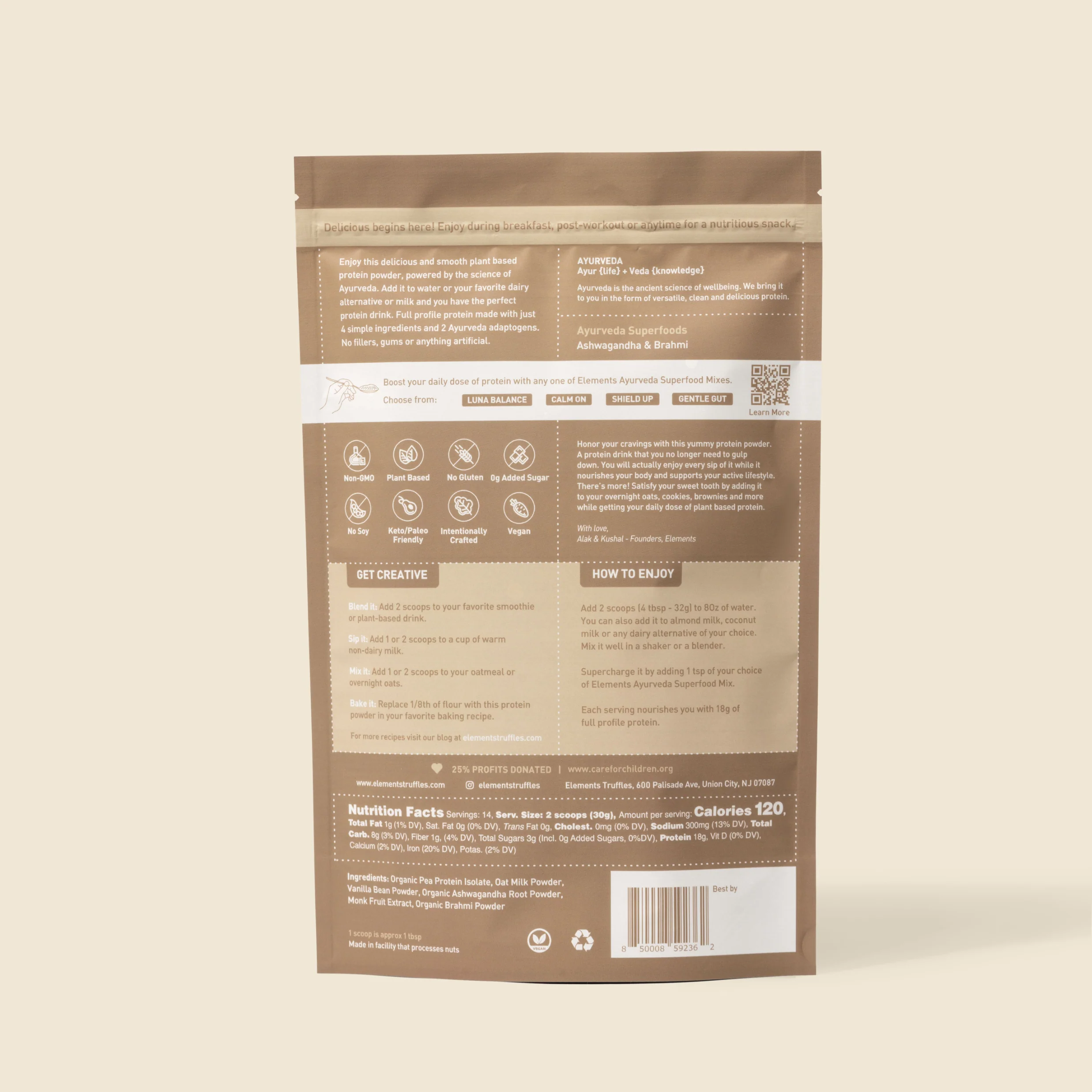 Plant Based Protein Powder: Vanilla (14 Servings) - Image 2