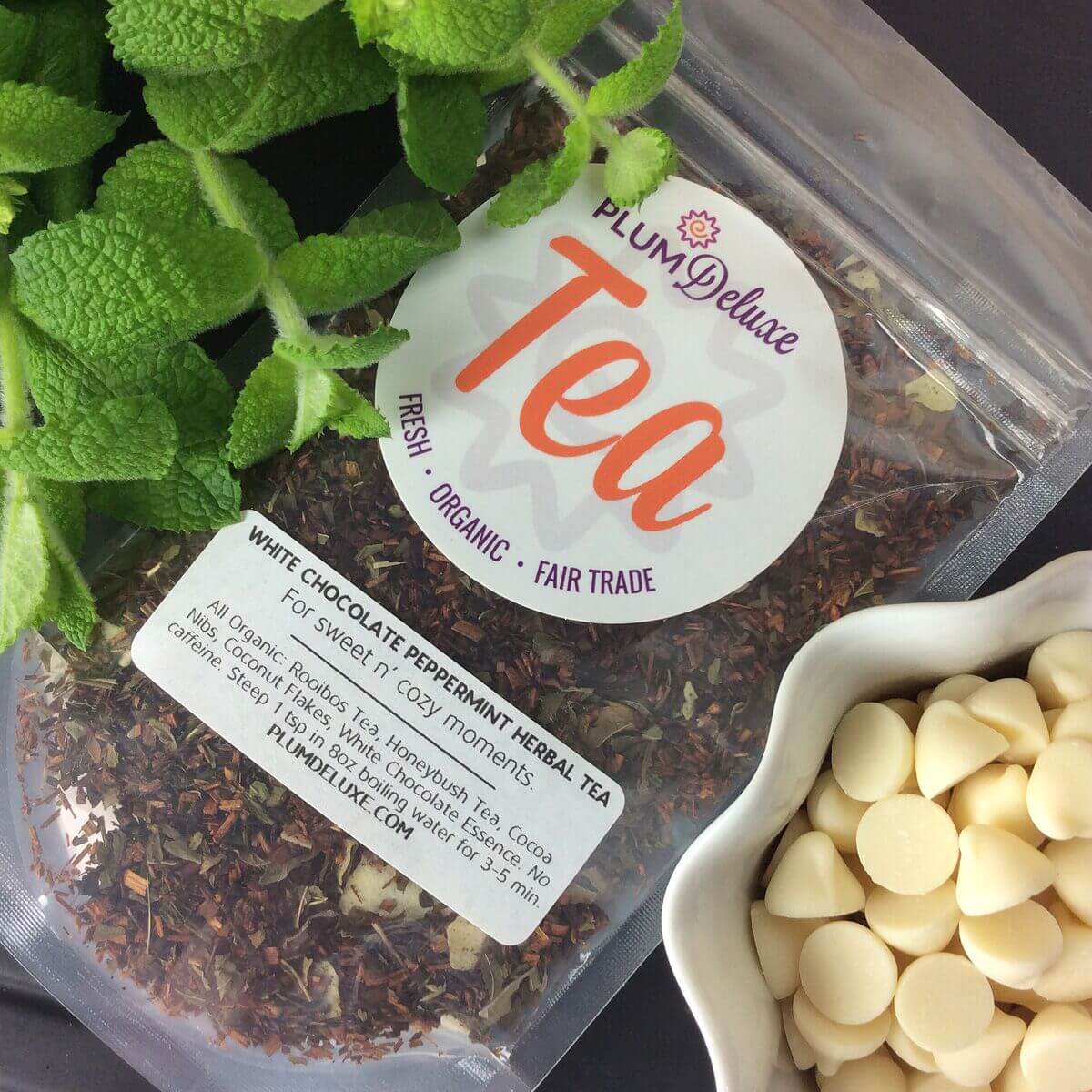 White Chocolate Peppermint Herbal Tea - Image 2