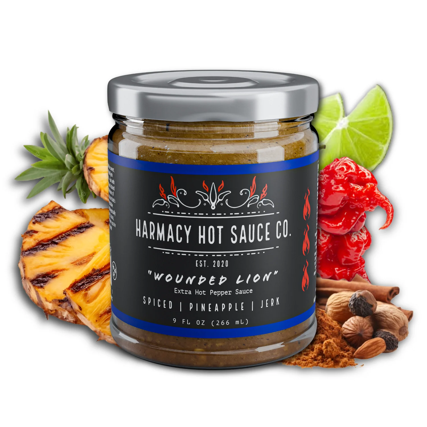Wounded Lion - Extra Hot Pineapple Jerk (9oz) - Image 2